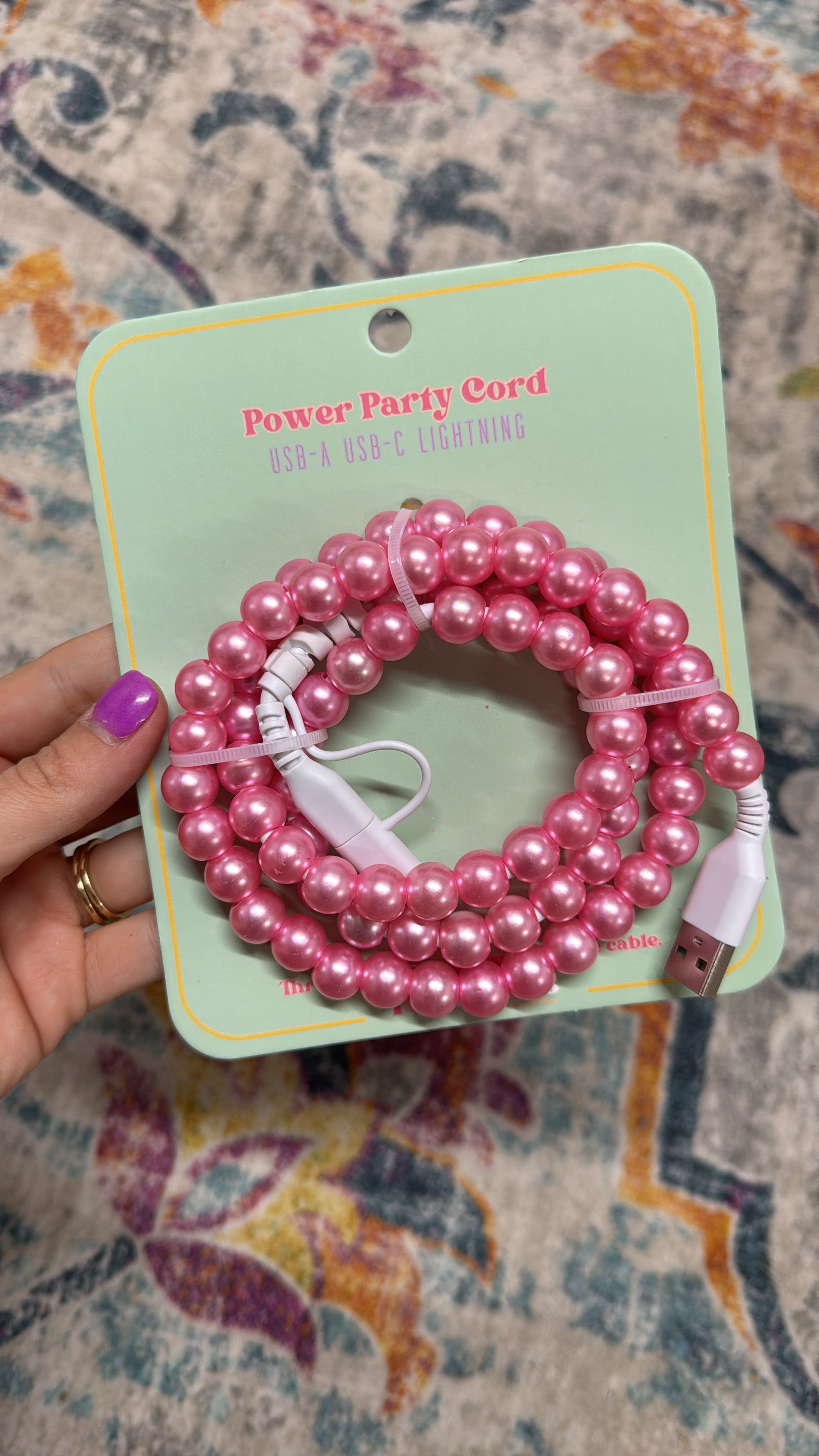 Beaded Phone Chargers USB/USB-C/Lightning