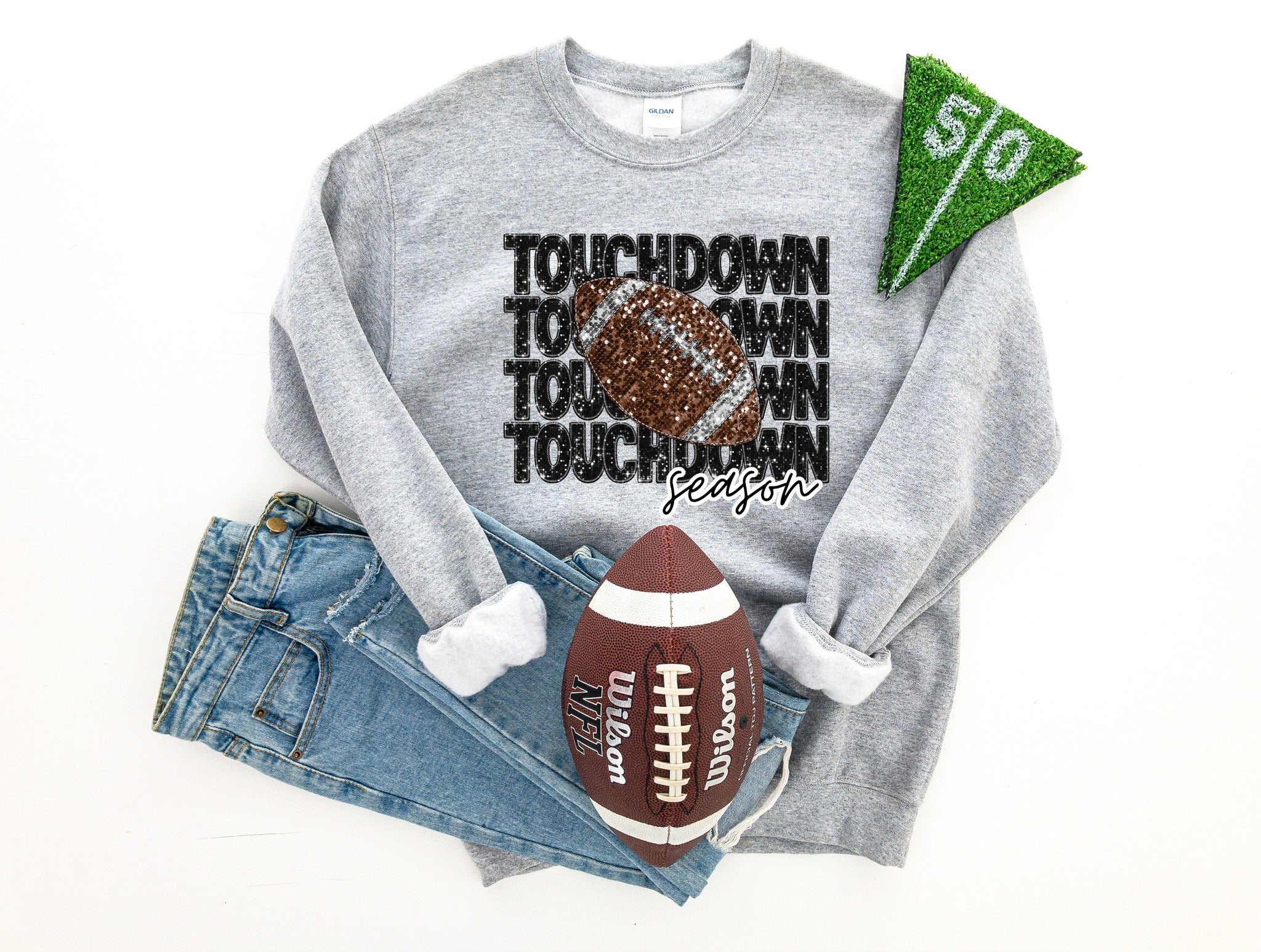Football Game Day Bling Sweatshirt