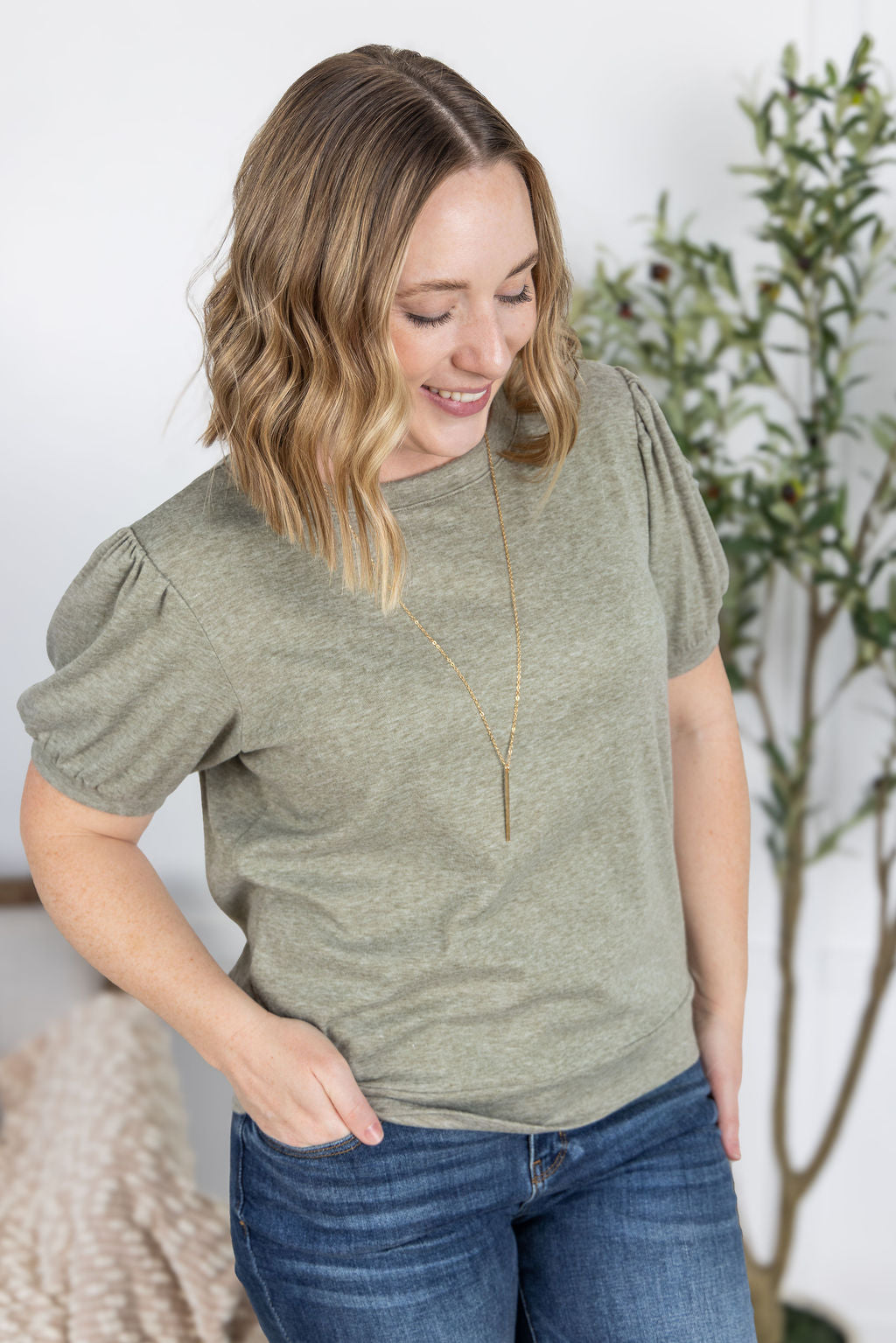 IN STOCK Katie Cozy Top - Sage