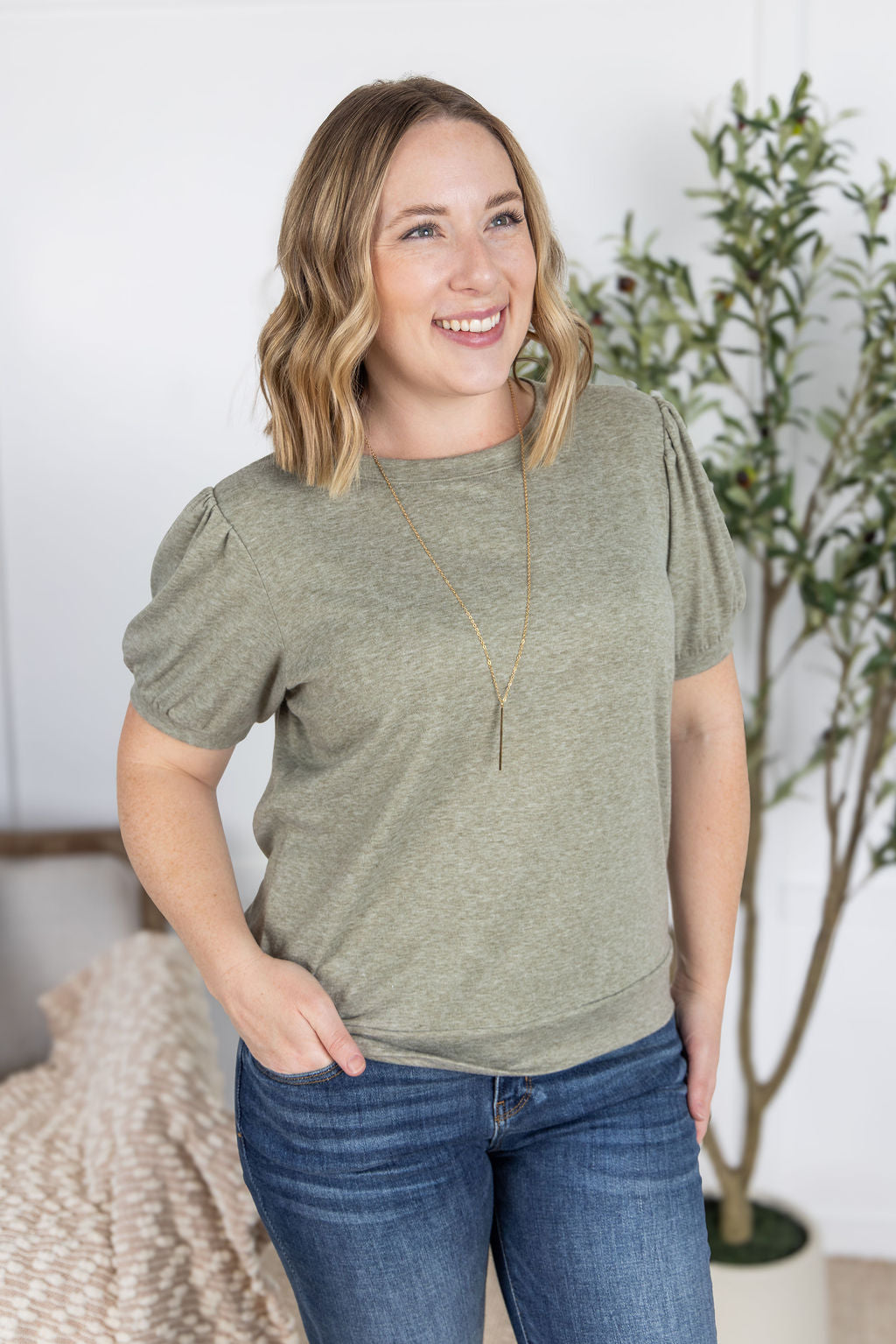 IN STOCK Katie Cozy Top - Sage