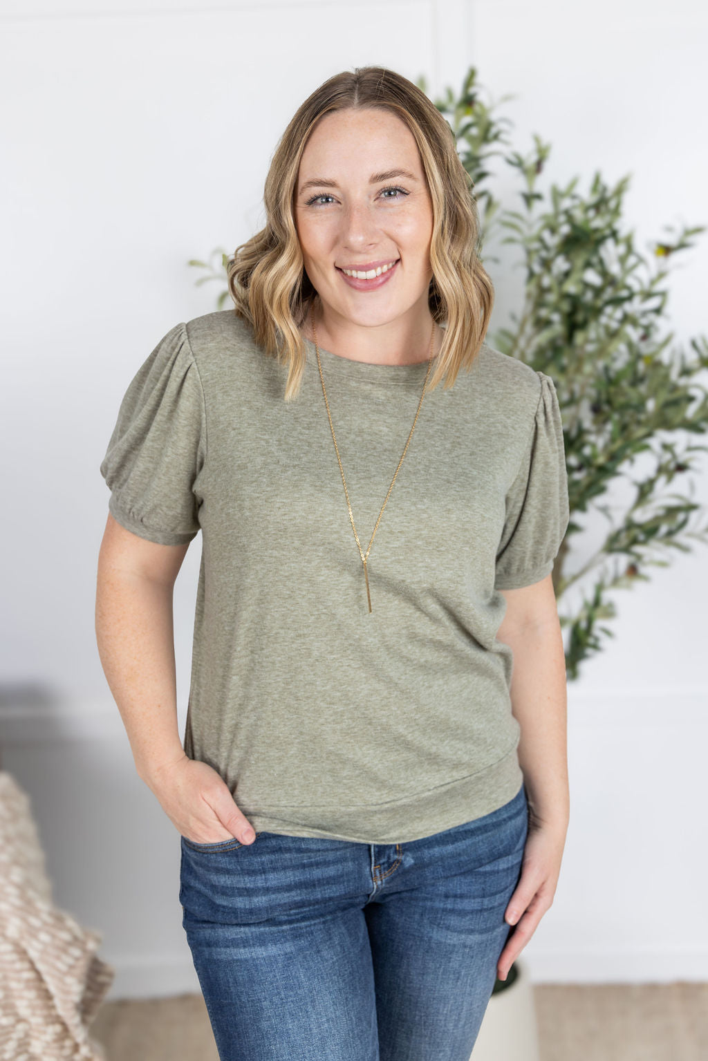 IN STOCK Katie Cozy Top - Sage