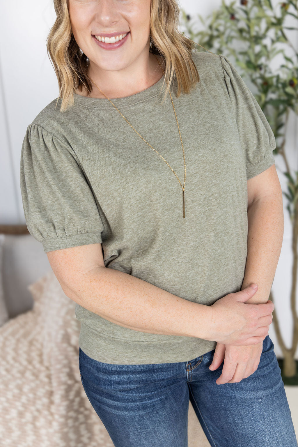 IN STOCK Katie Cozy Top - Sage