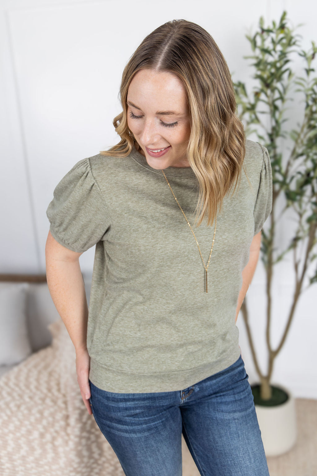 IN STOCK Katie Cozy Top - Sage