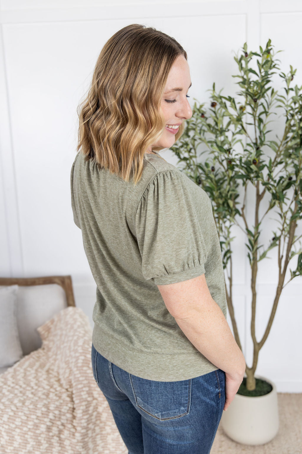IN STOCK Katie Cozy Top - Sage