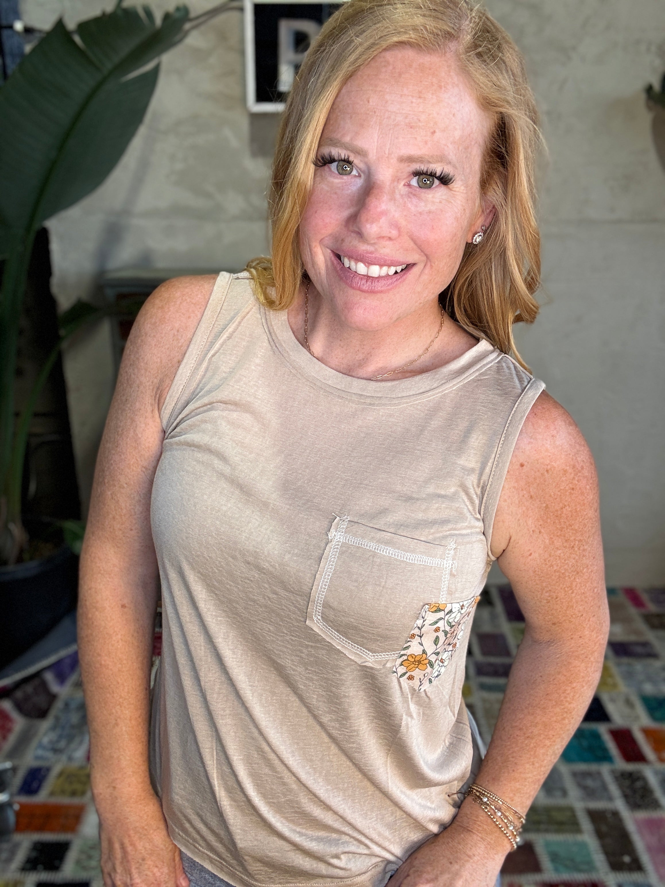 Pocket Accent Tank in 3 Colors - POL LA Live