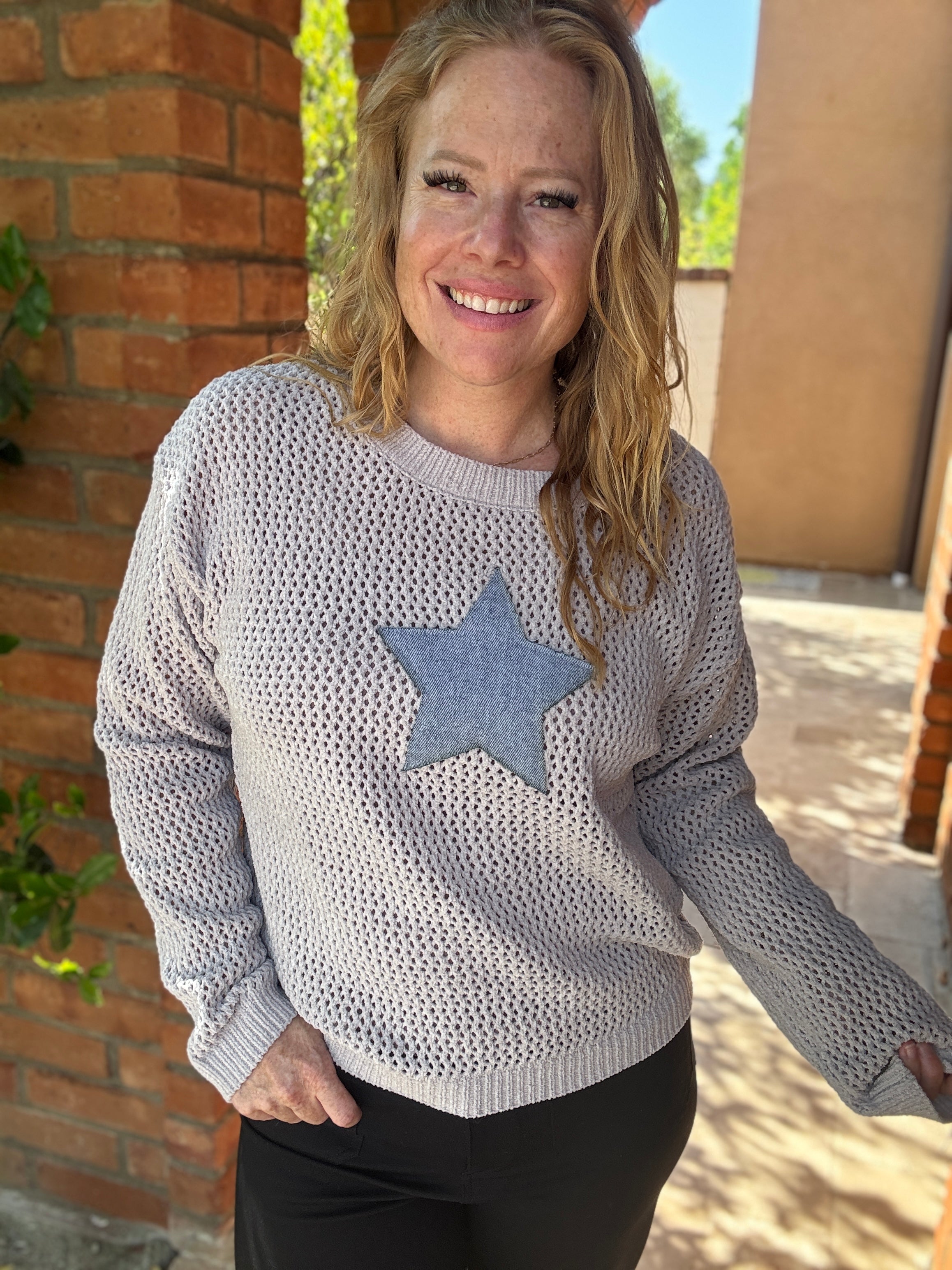 Star Design Knit Top by Sew In Love