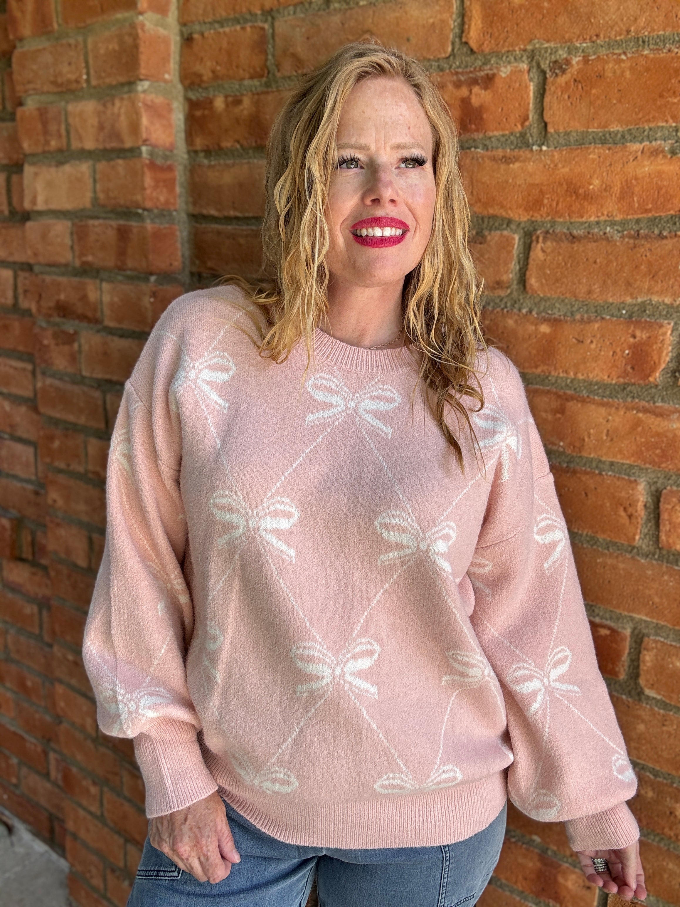 Crewneck Bows Sweater by Sew In Love