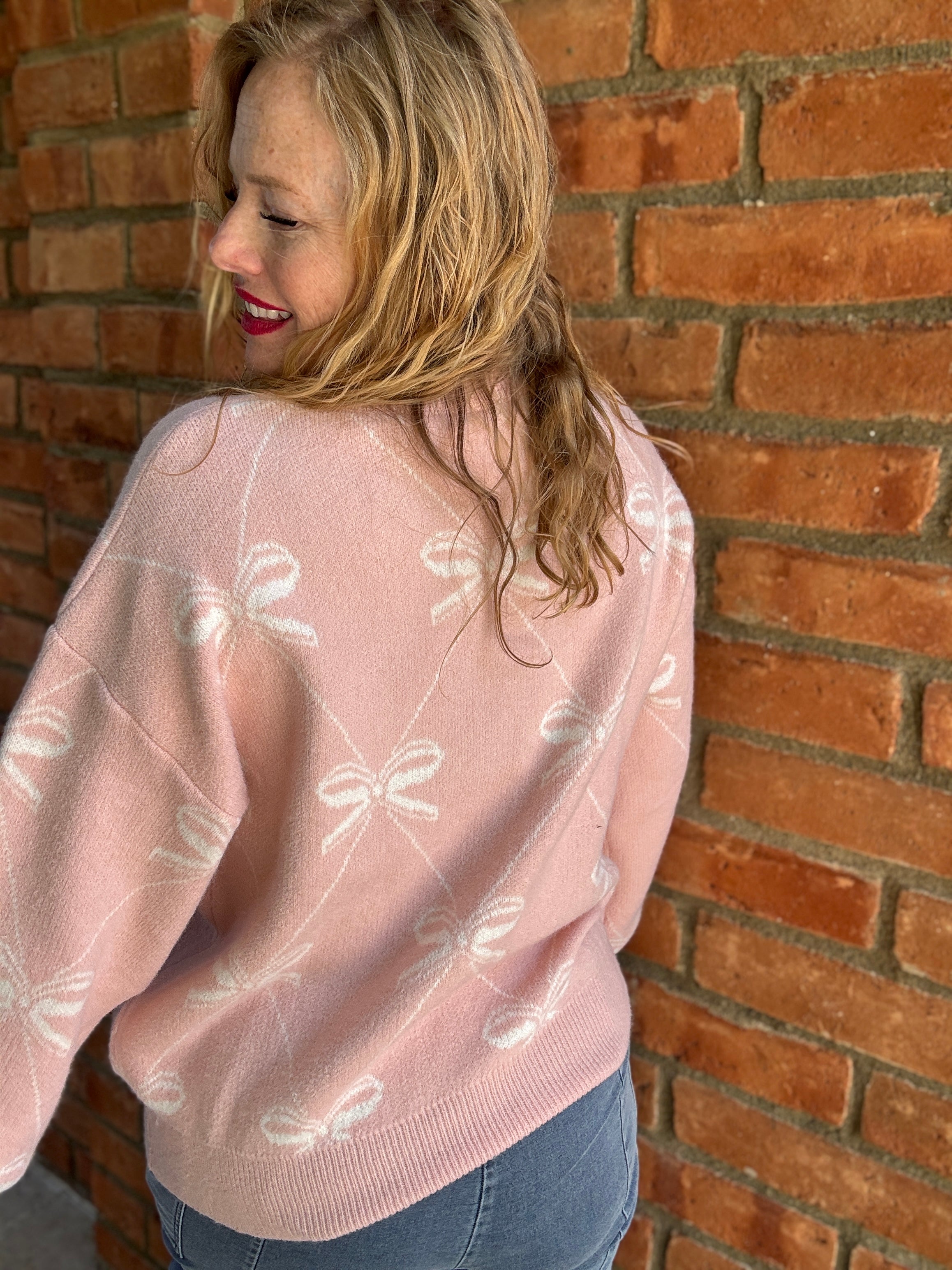 Crewneck Bows Sweater by Sew In Love