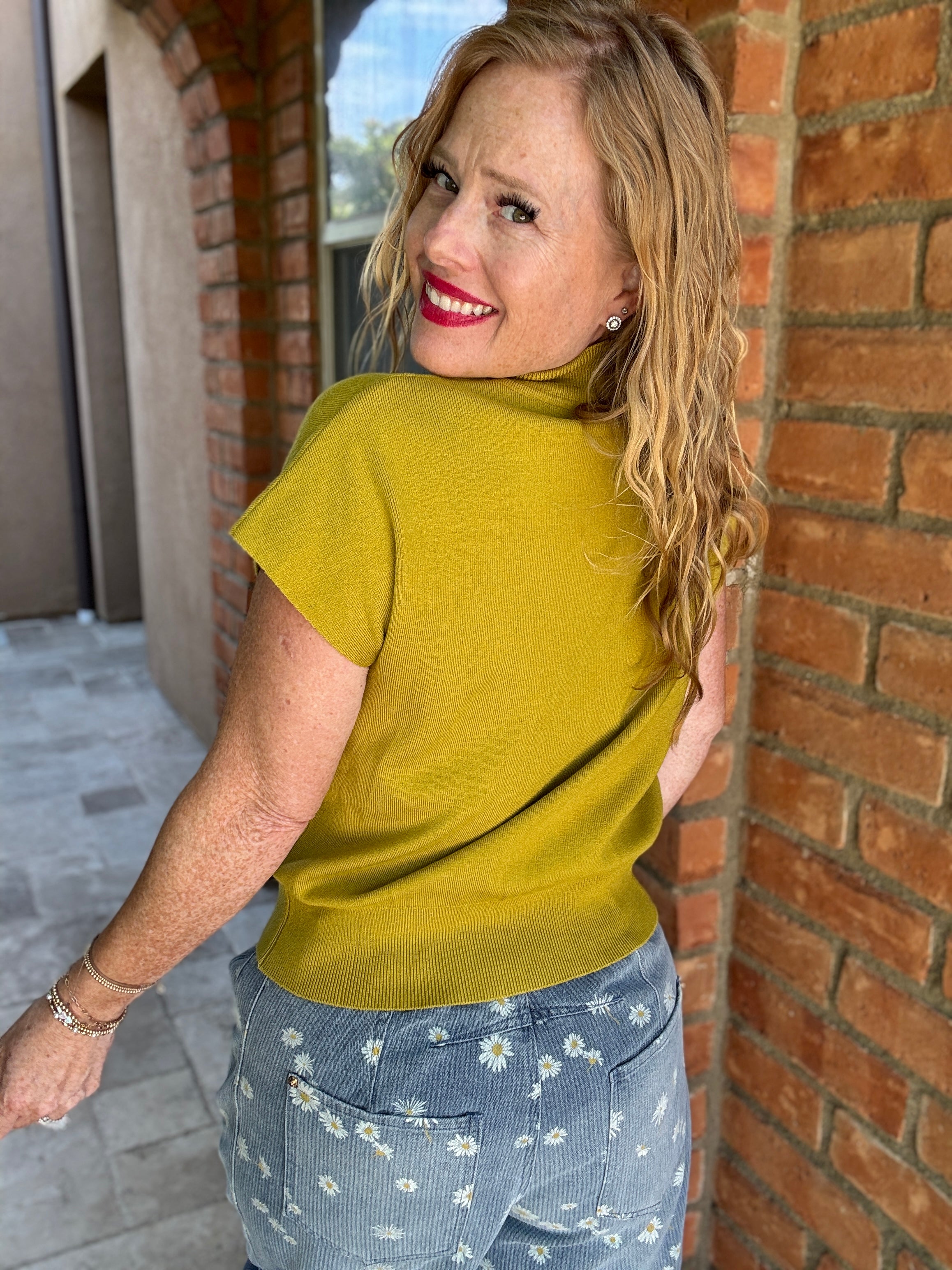 Cap Sleeve High Neck Top by Sew In Love