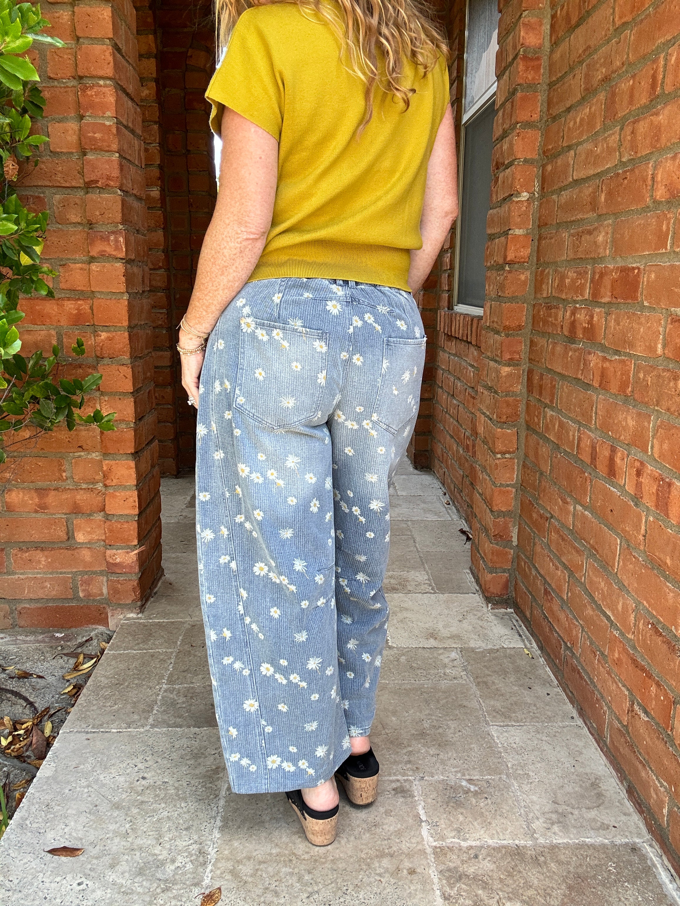 Wide Leg Floral Jeans by Sew In Love