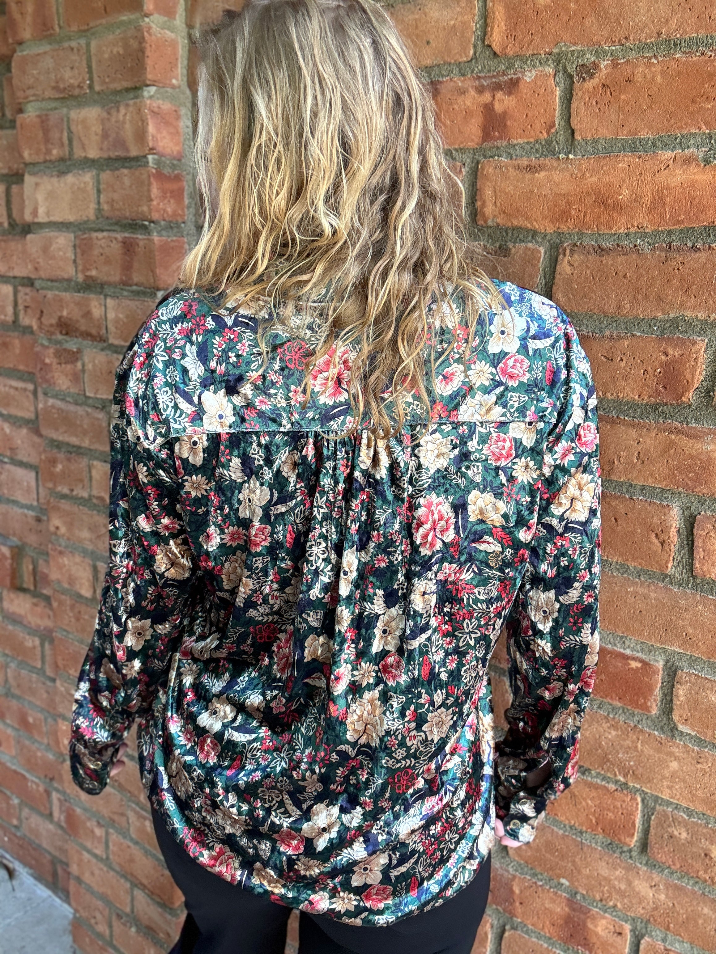 Button-Down Floral Top by Sew In Love