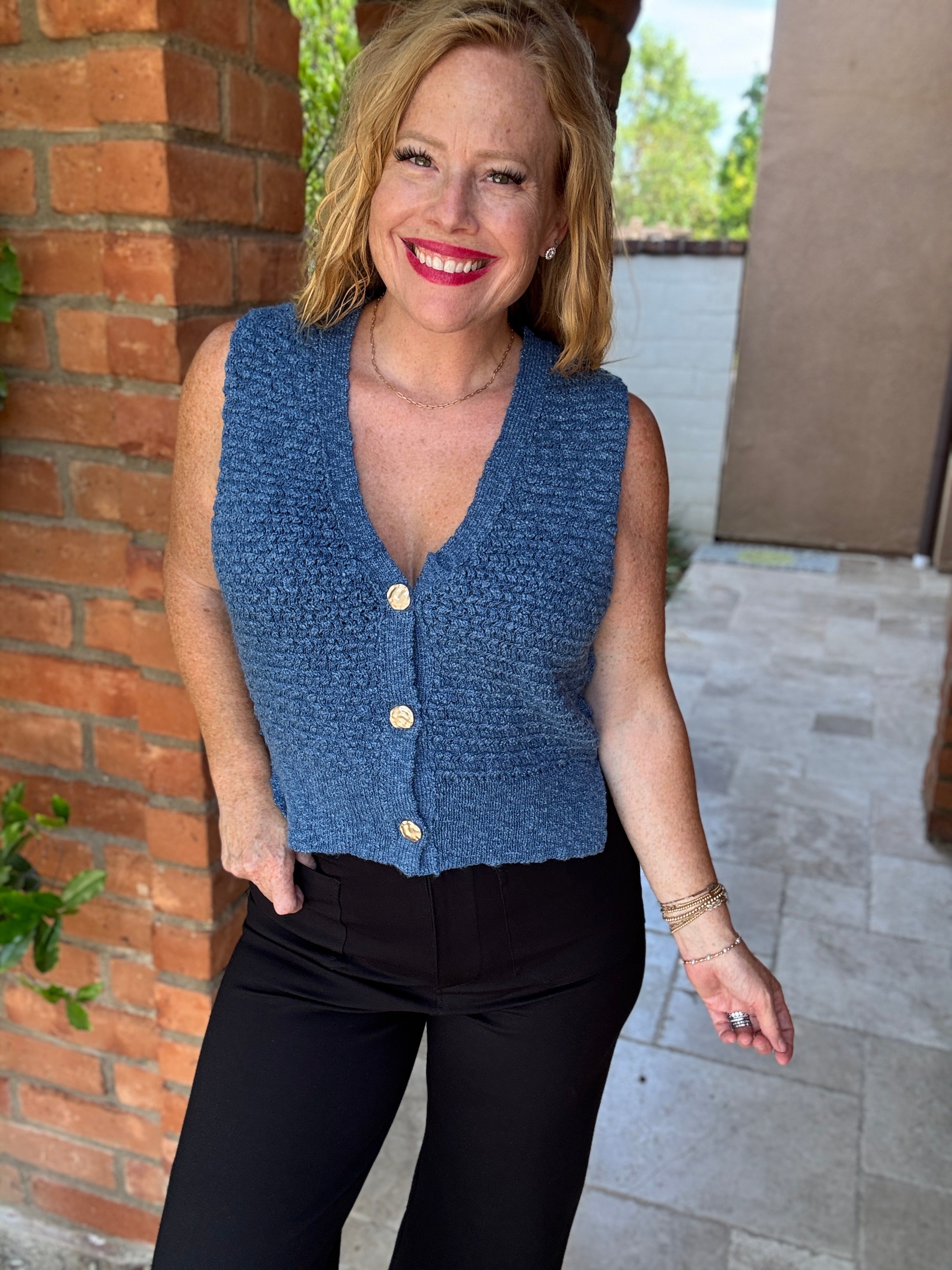 V-Neck Vest by Sew In Love
