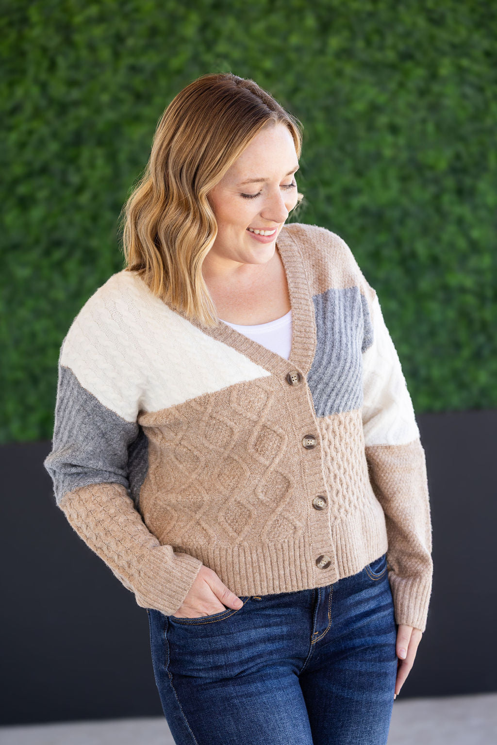 IN STOCK Colorblock Cozy Cardigan FINAL SALE