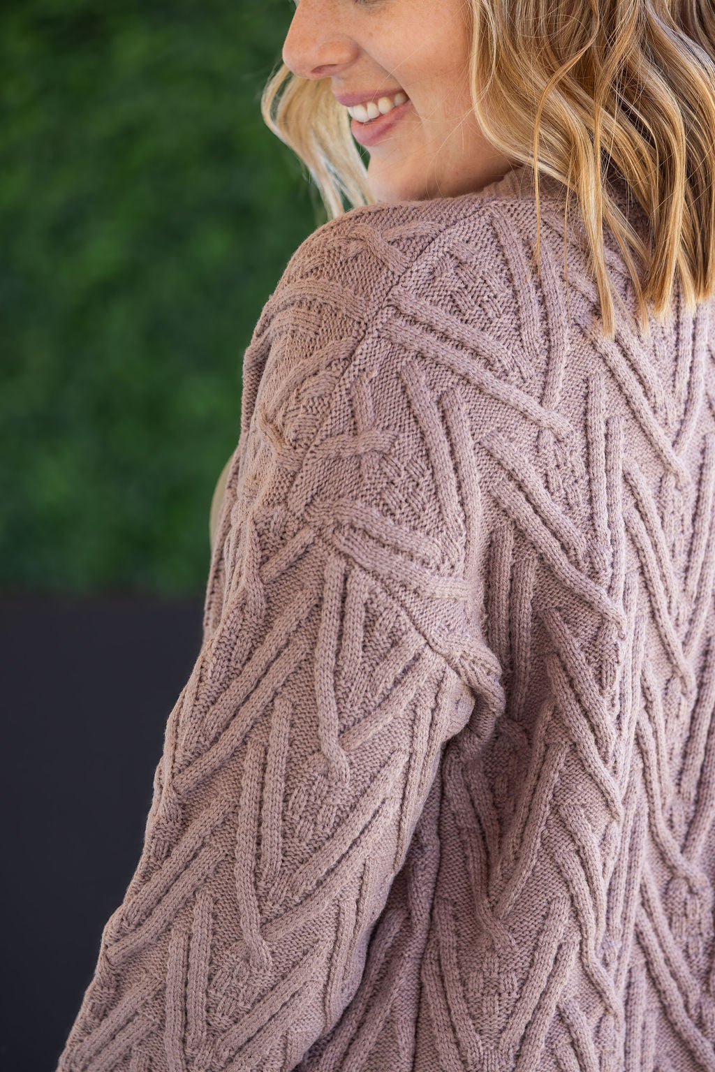 IN STOCK Brooks Button Sweater Cardigan - Light Mocha