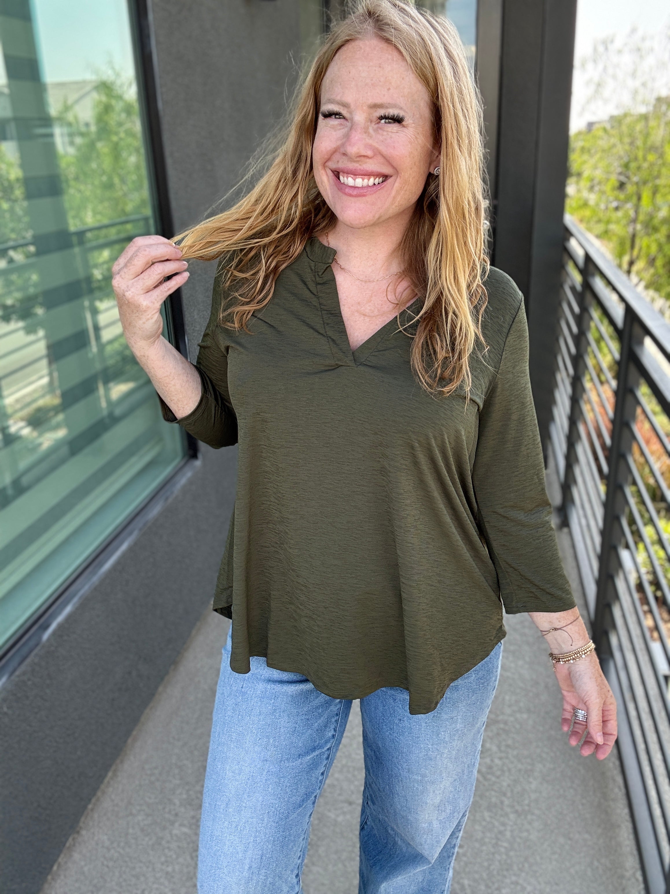 3/4 Sleeve Gabby Tops by Sew in Love