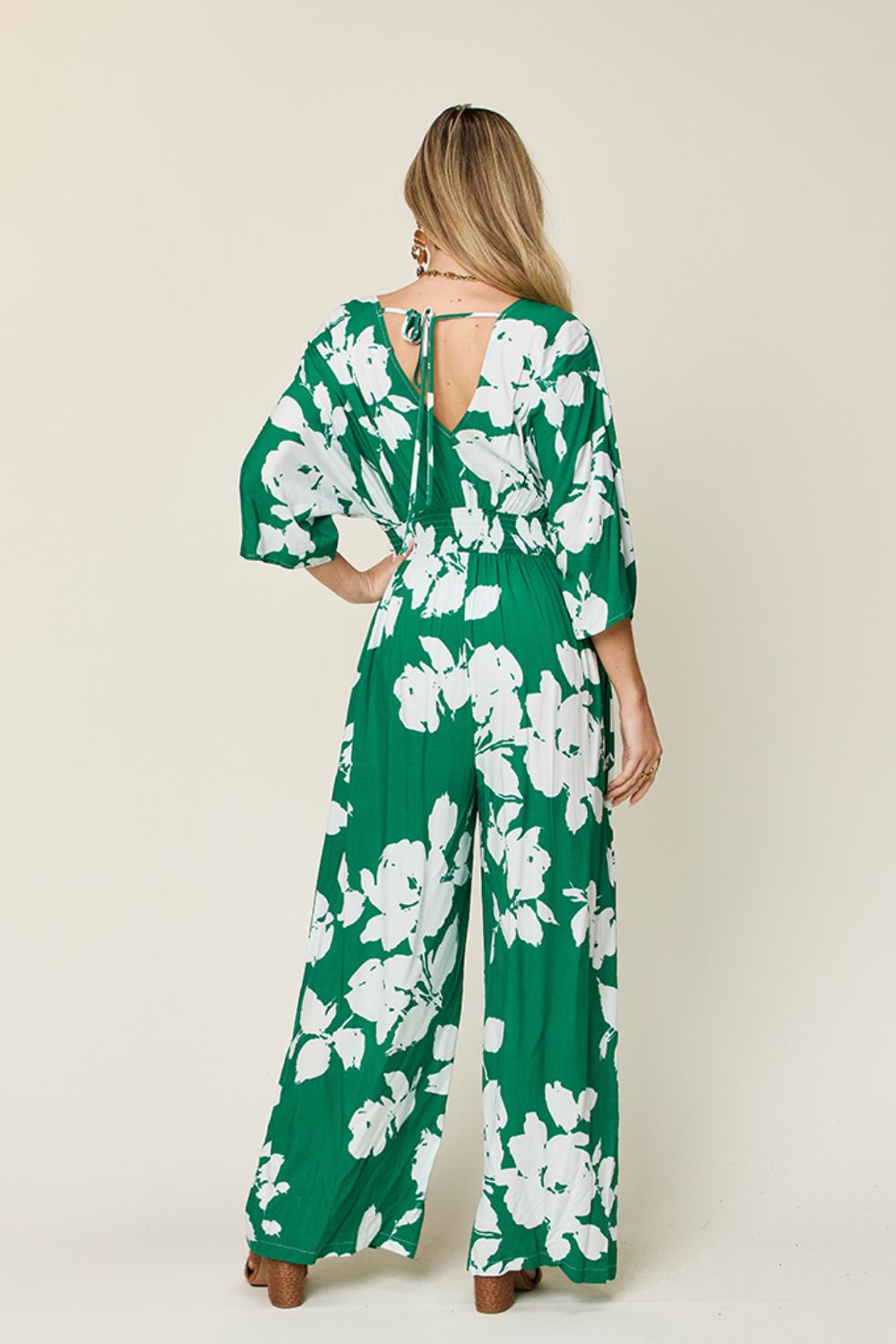 Double Take In the Garden Wide Leg Jumpsuit