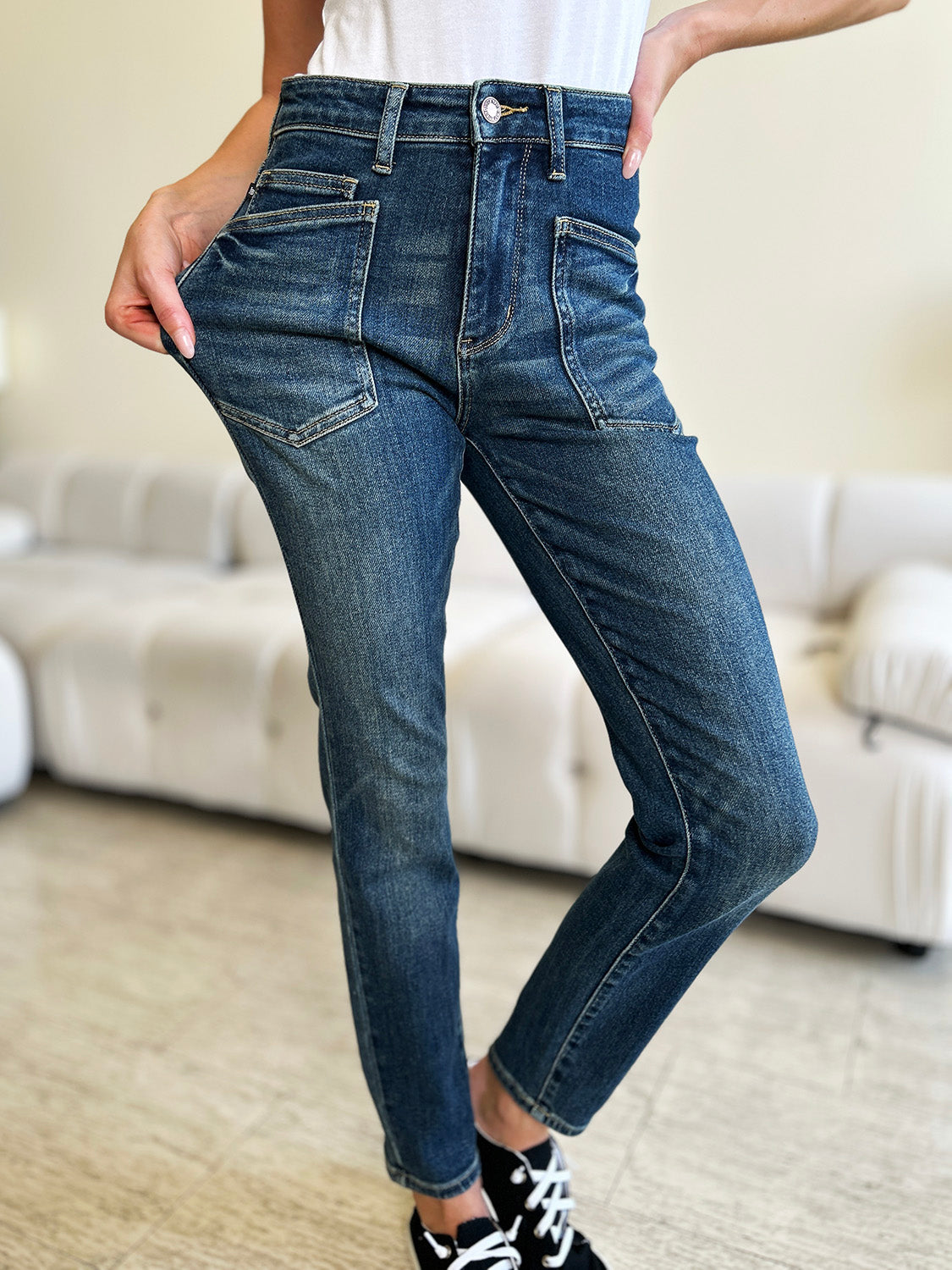 Got It Judy Blue Full Size High Waist Skinny Jeans