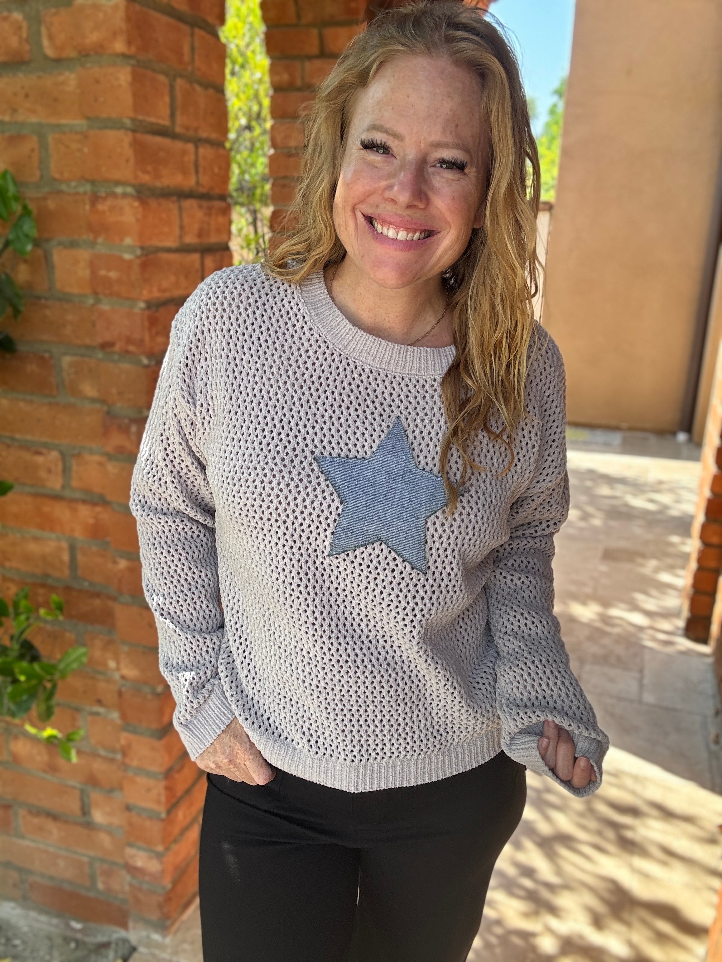 Star Design Knit Top by Sew In Love