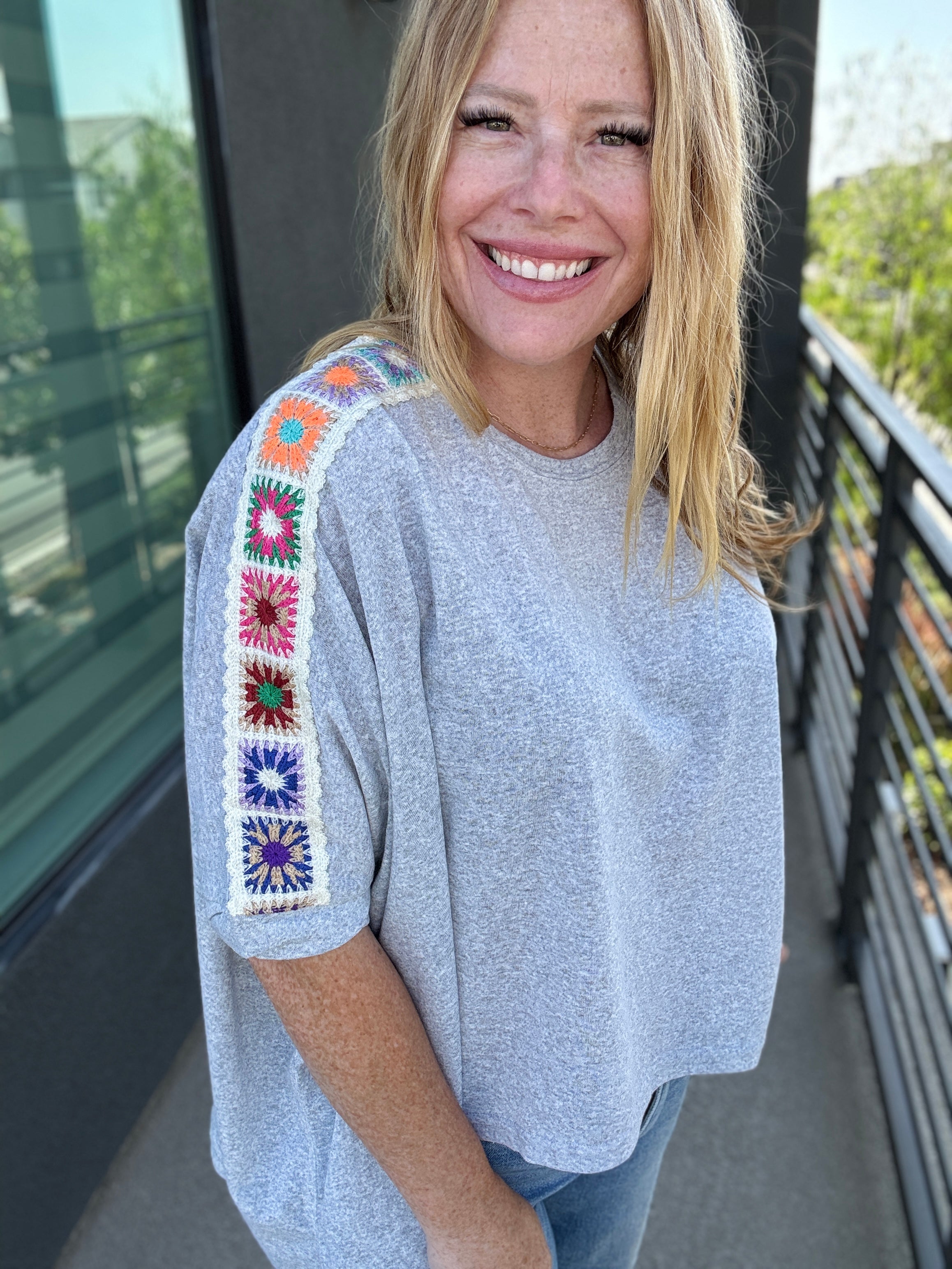 A Touch of Crochet Tunic Top by Davi & Dani
