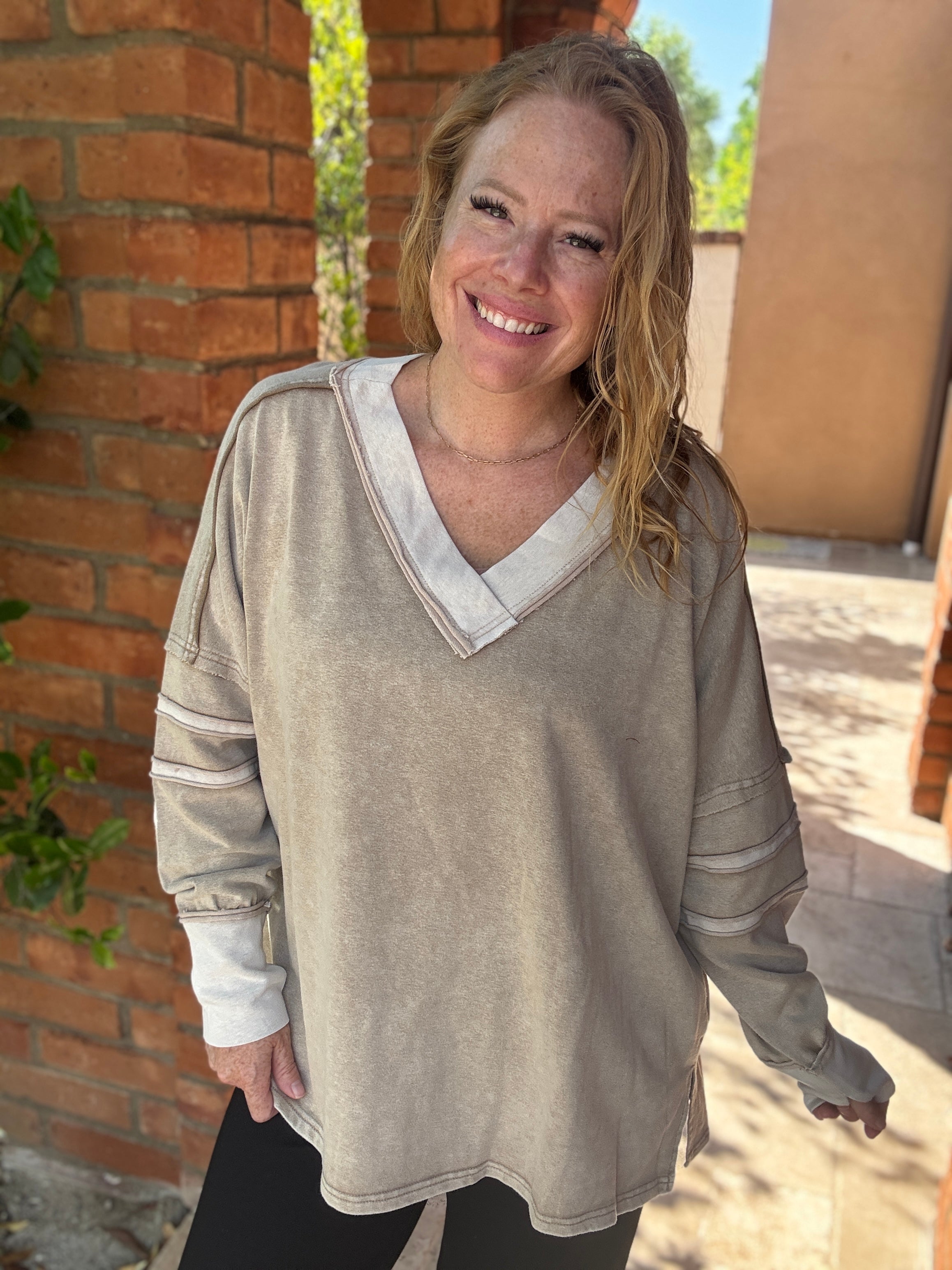 V-neck Long Sleeve by White Birch