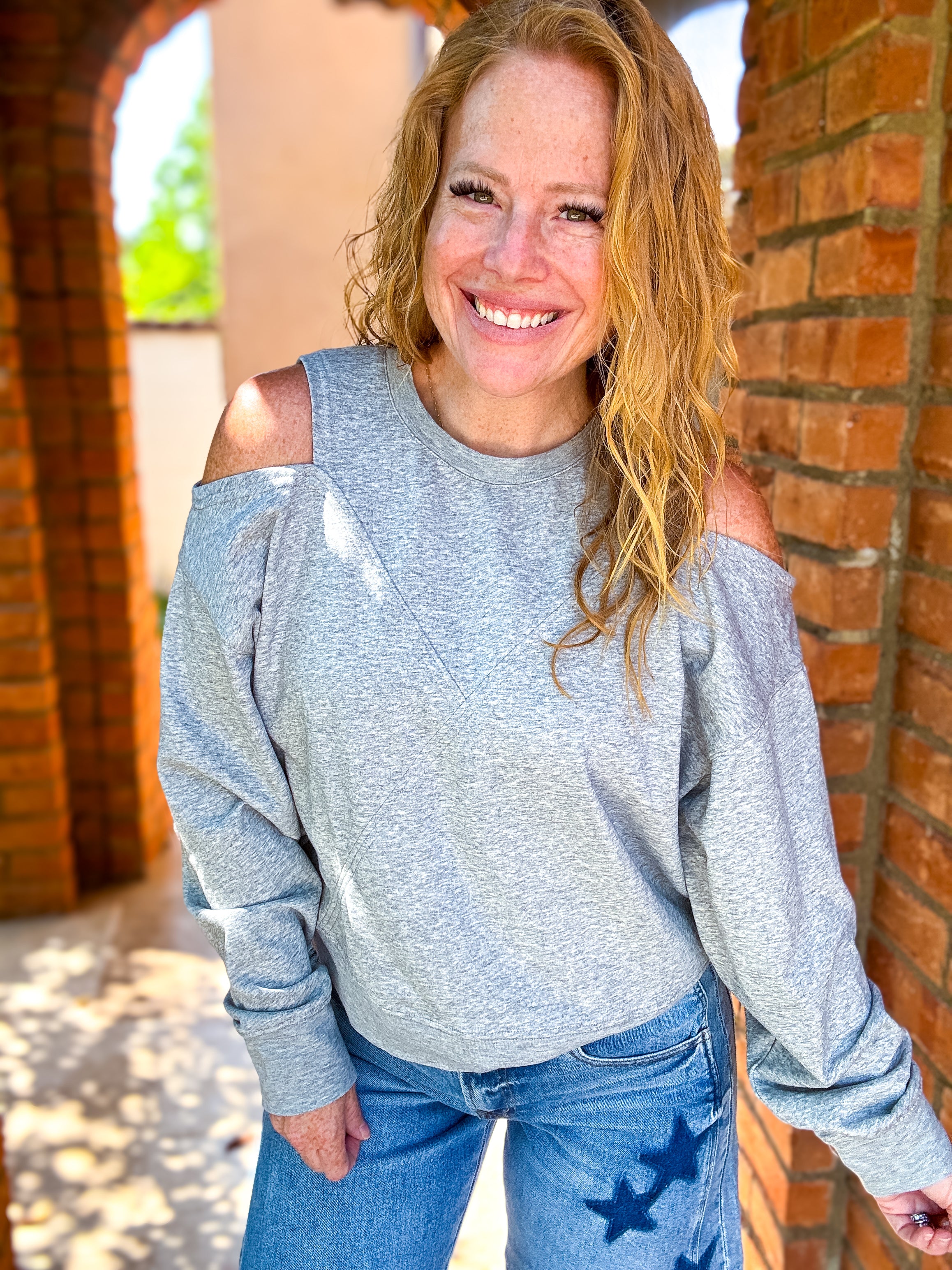 All I Want Cold Shoulder Top by White Birch