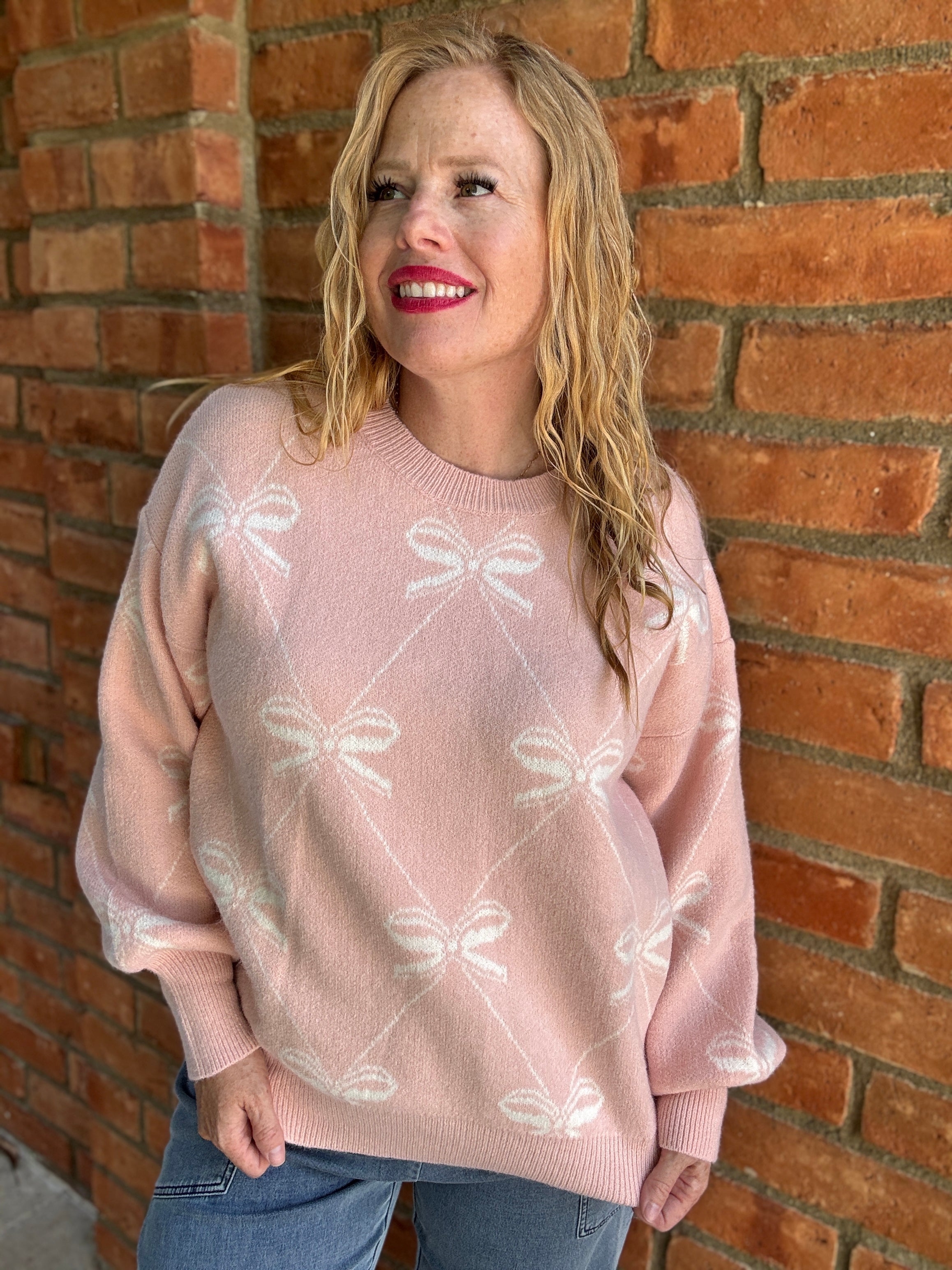 Crewneck Bows Sweater by Sew In Love