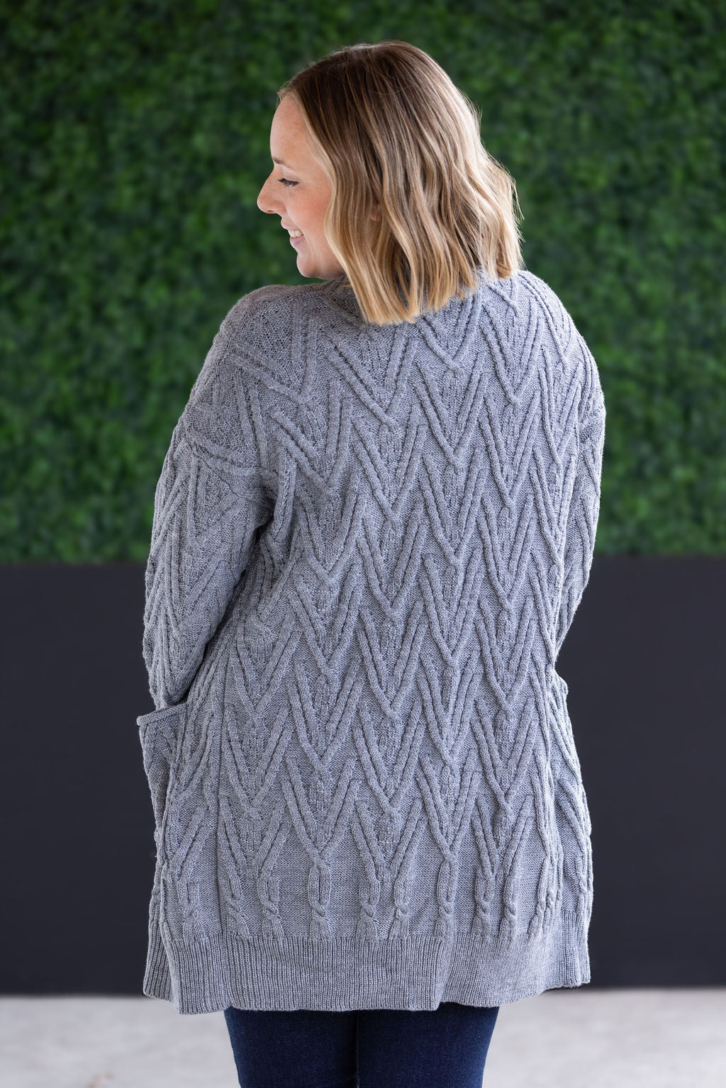 IN STOCK Brooks Button Sweater Cardigan - Grey