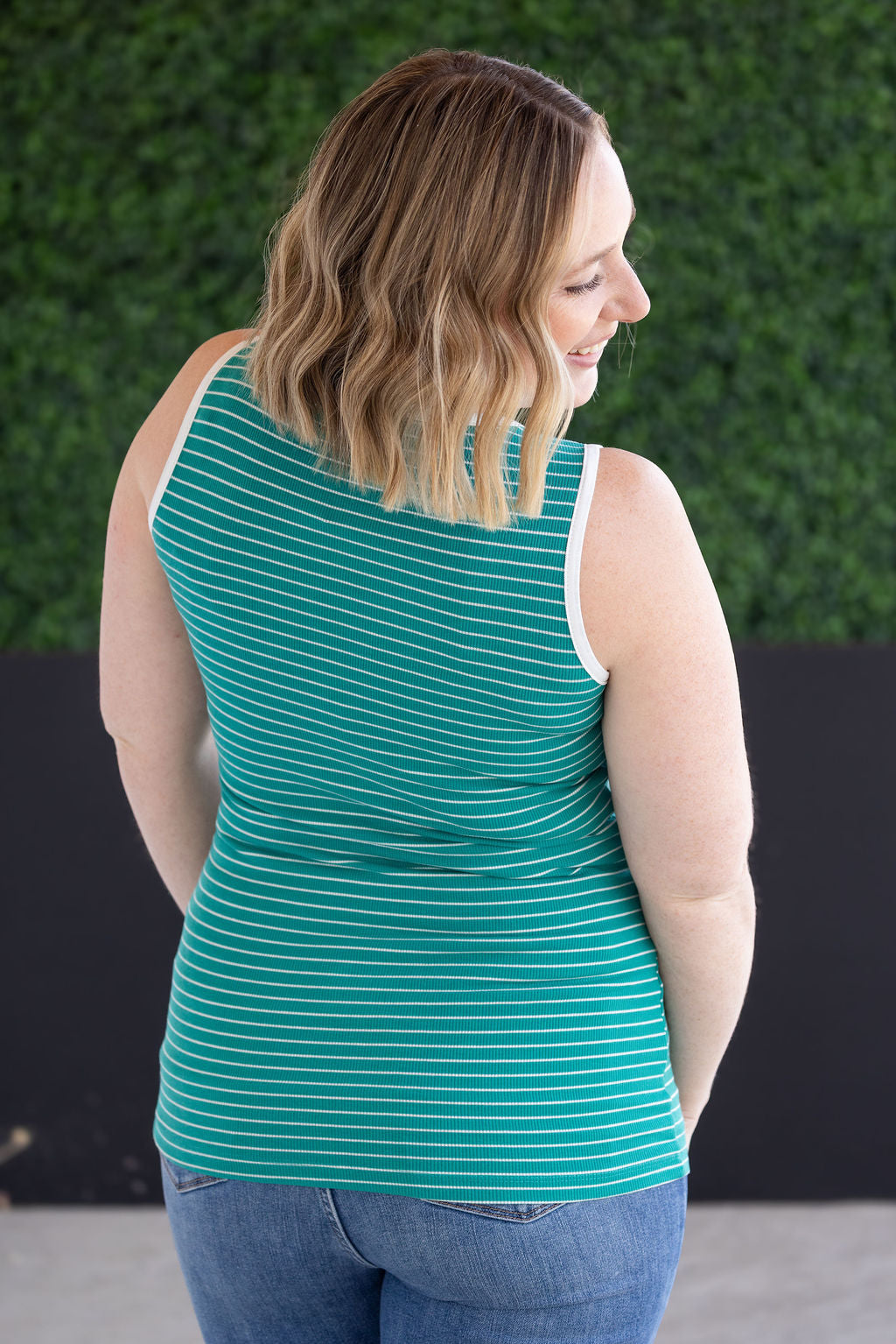 IN STOCK Shiloh Button Snap Tank - Green