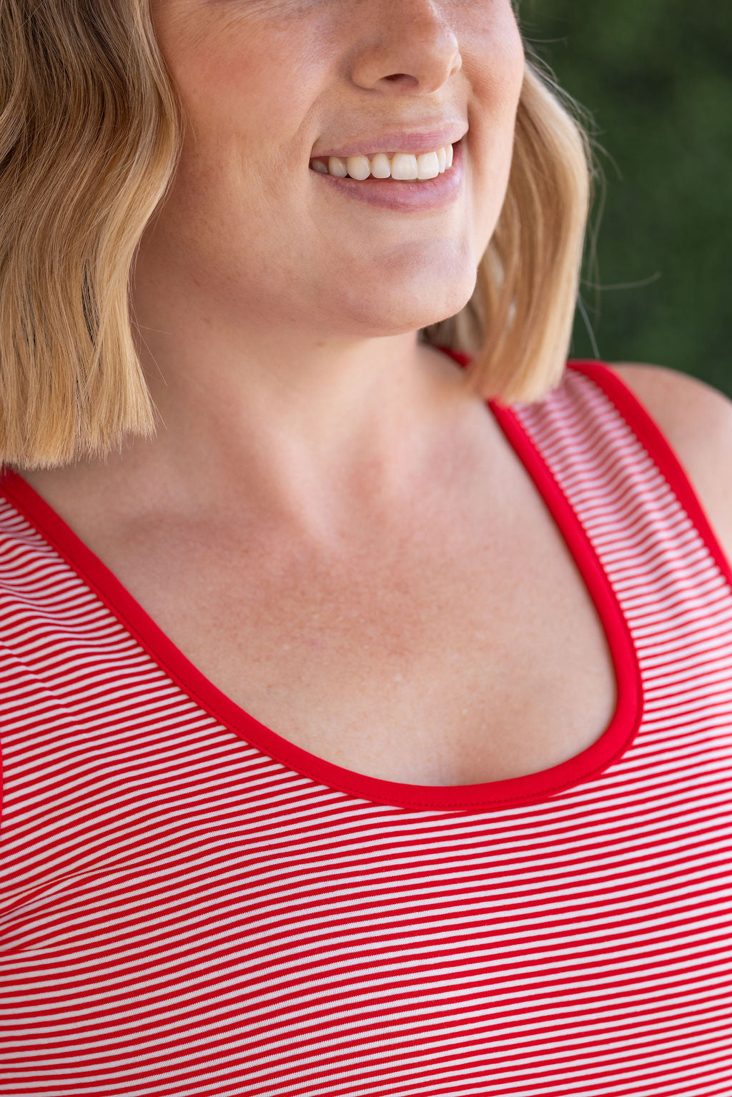 IN STOCK Micro Striped Tank - Red