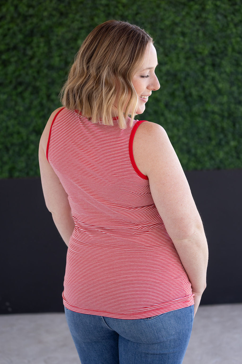 IN STOCK Micro Striped Tank - Red