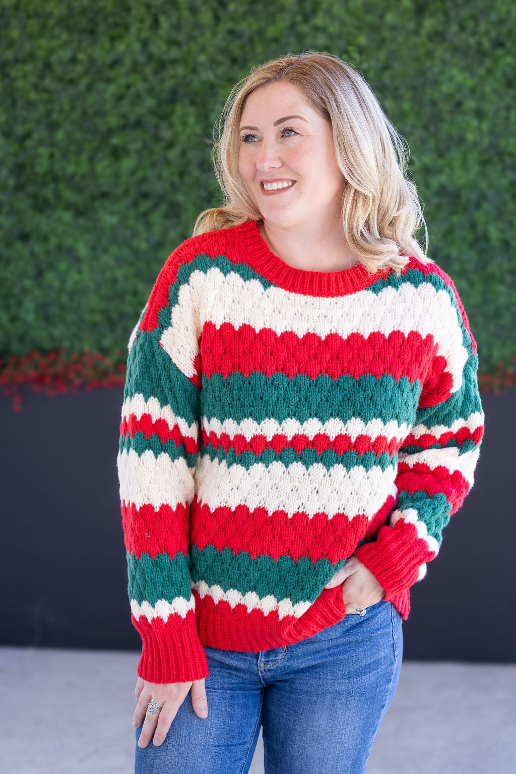 IN STOCK Christmas Stripes Sweater