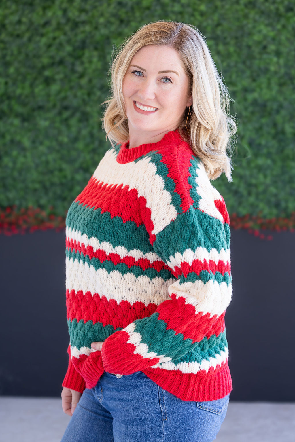 IN STOCK Christmas Stripes Sweater