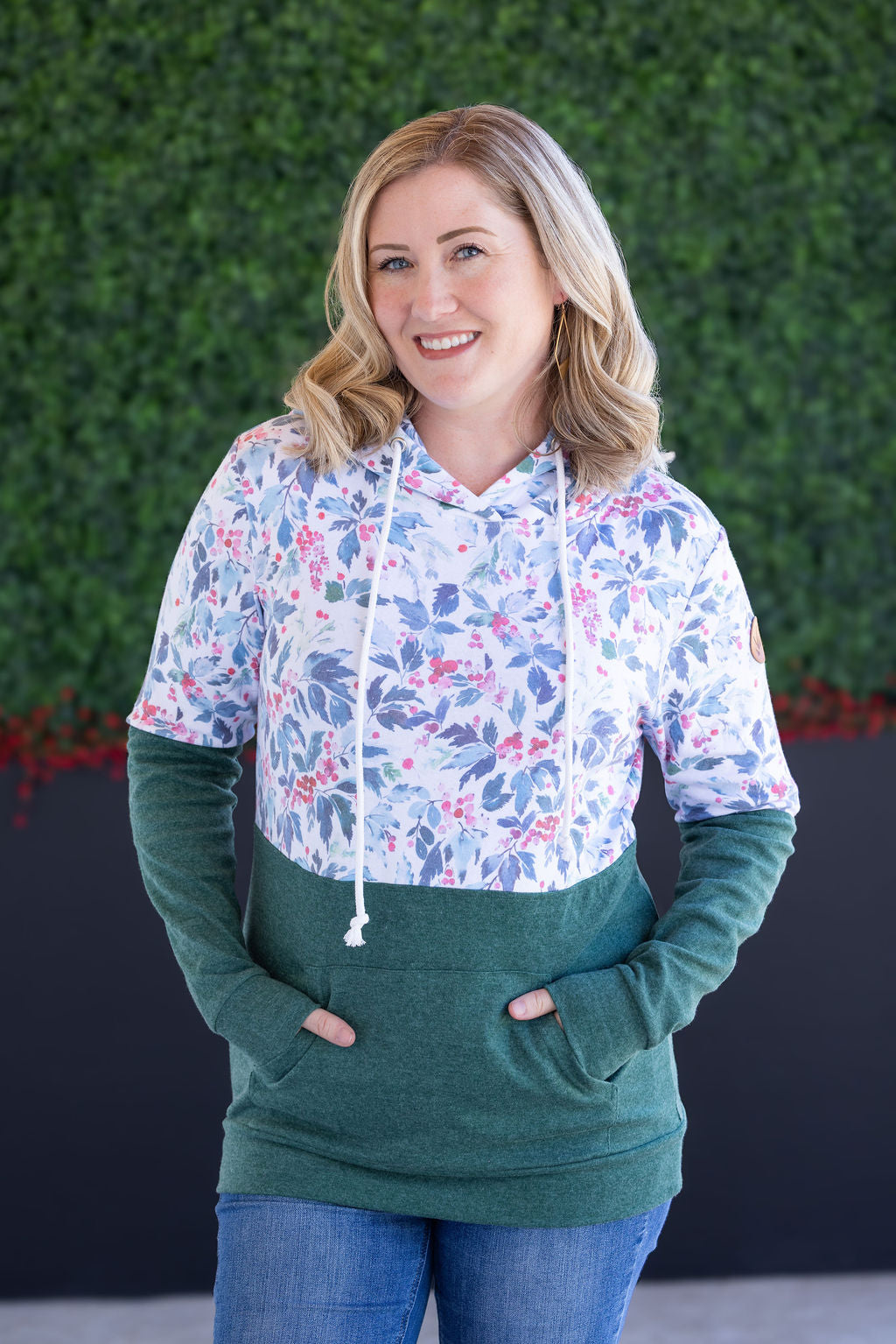 IN STOCK Hailey Pullover Hoodie - Winter Berry and Evergreen