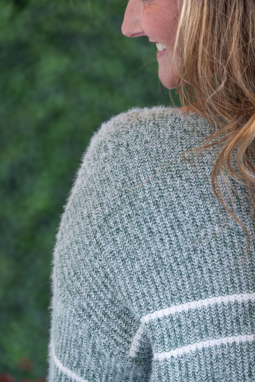 IN STOCK Cozy Striped Sweater - Green