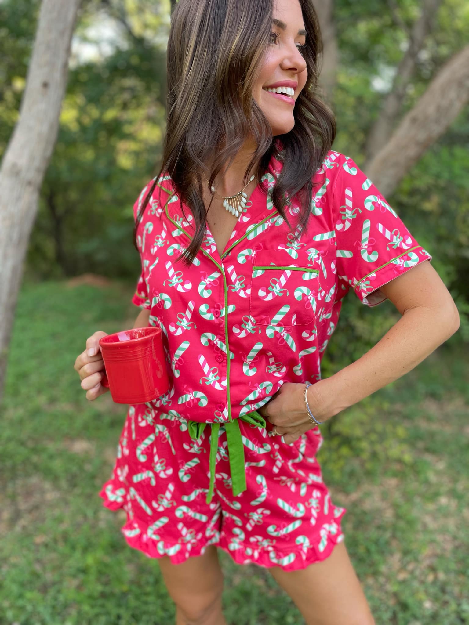 Christmas Candy Pajama Set in Three Colors