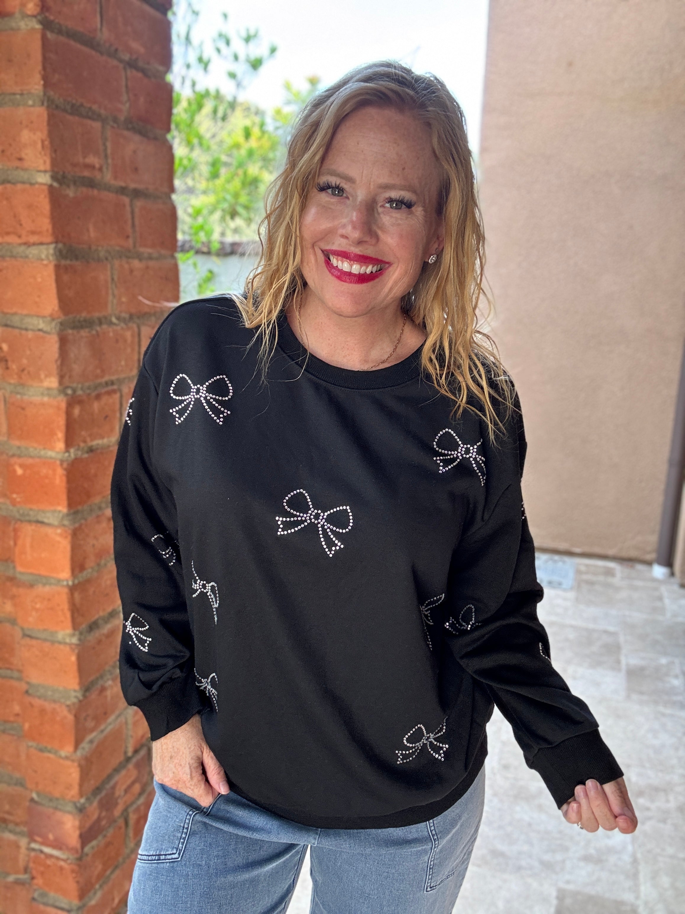 Bows Crewneck Sweater by Sew In Love