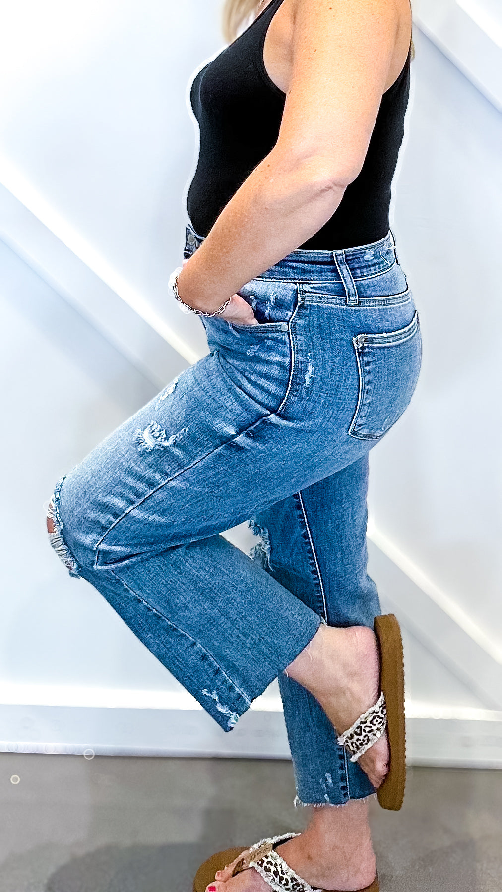 Wave of You Crop Wide Leg Jeans
