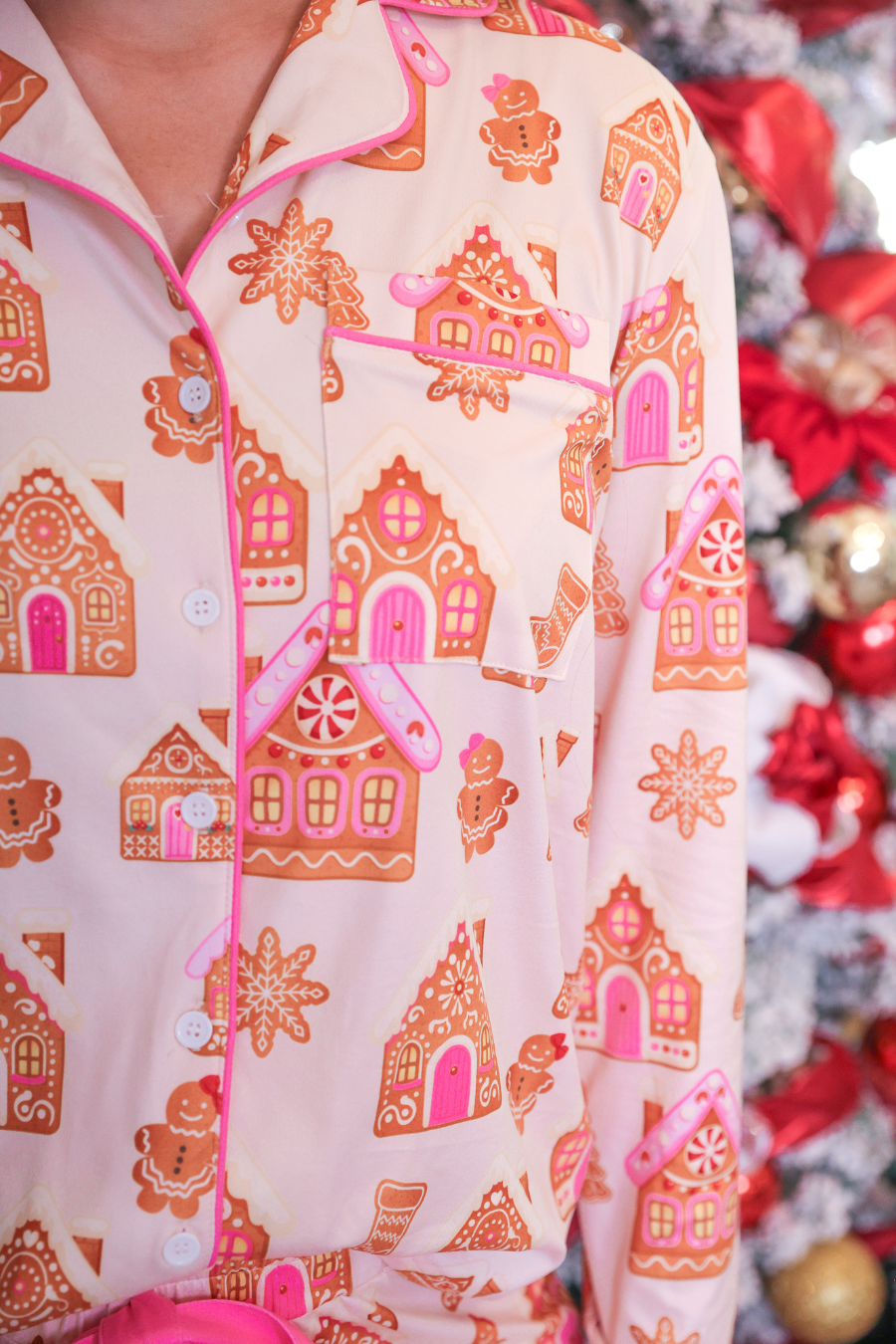 Gingerbread Wonderland Ruffle Pajama Set *Custom Cut*
