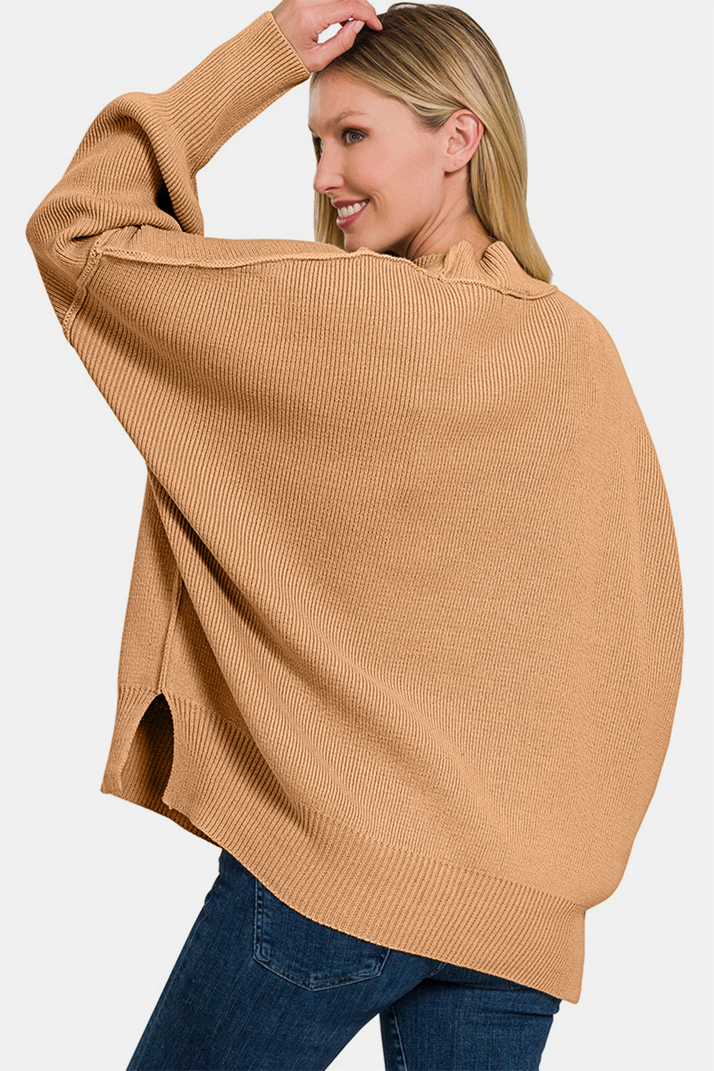 Cozy Mornings Side Sit Oversize Sweater