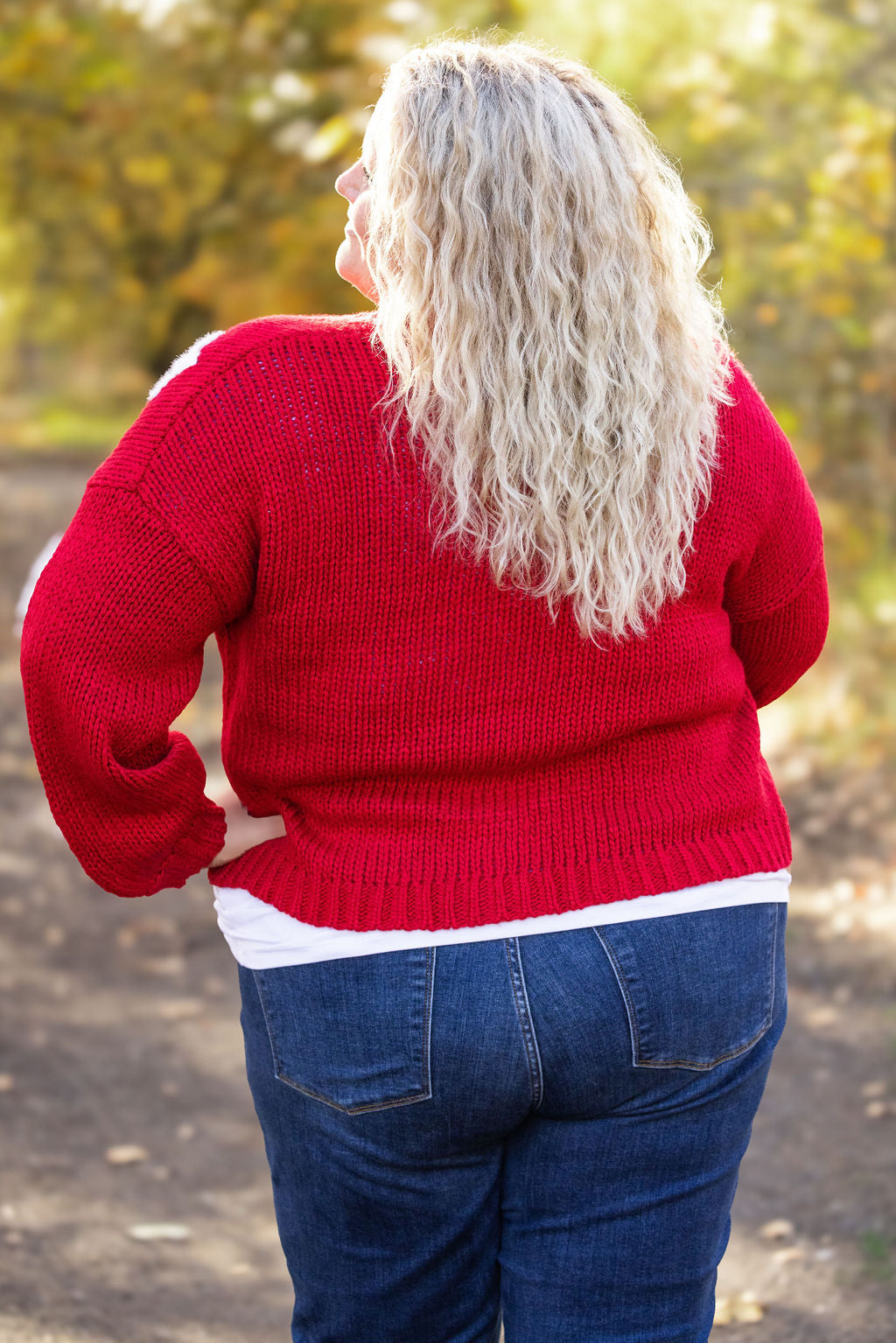 IN STOCK Snowflake Cardigan - Red FINAL SALE