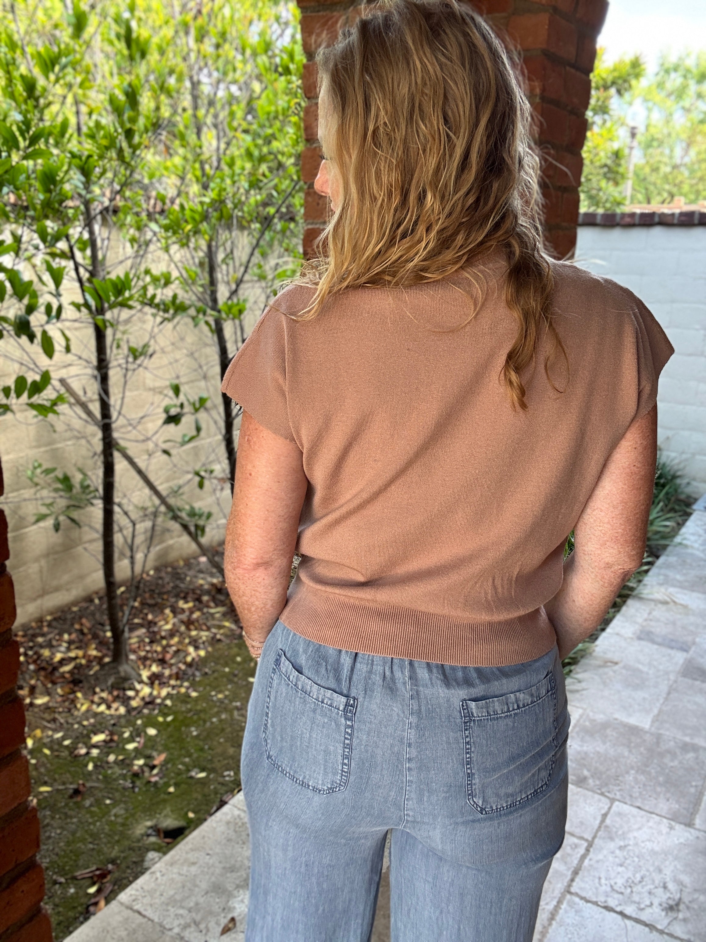 Cap Sleeve High Neck Top by Sew In Love