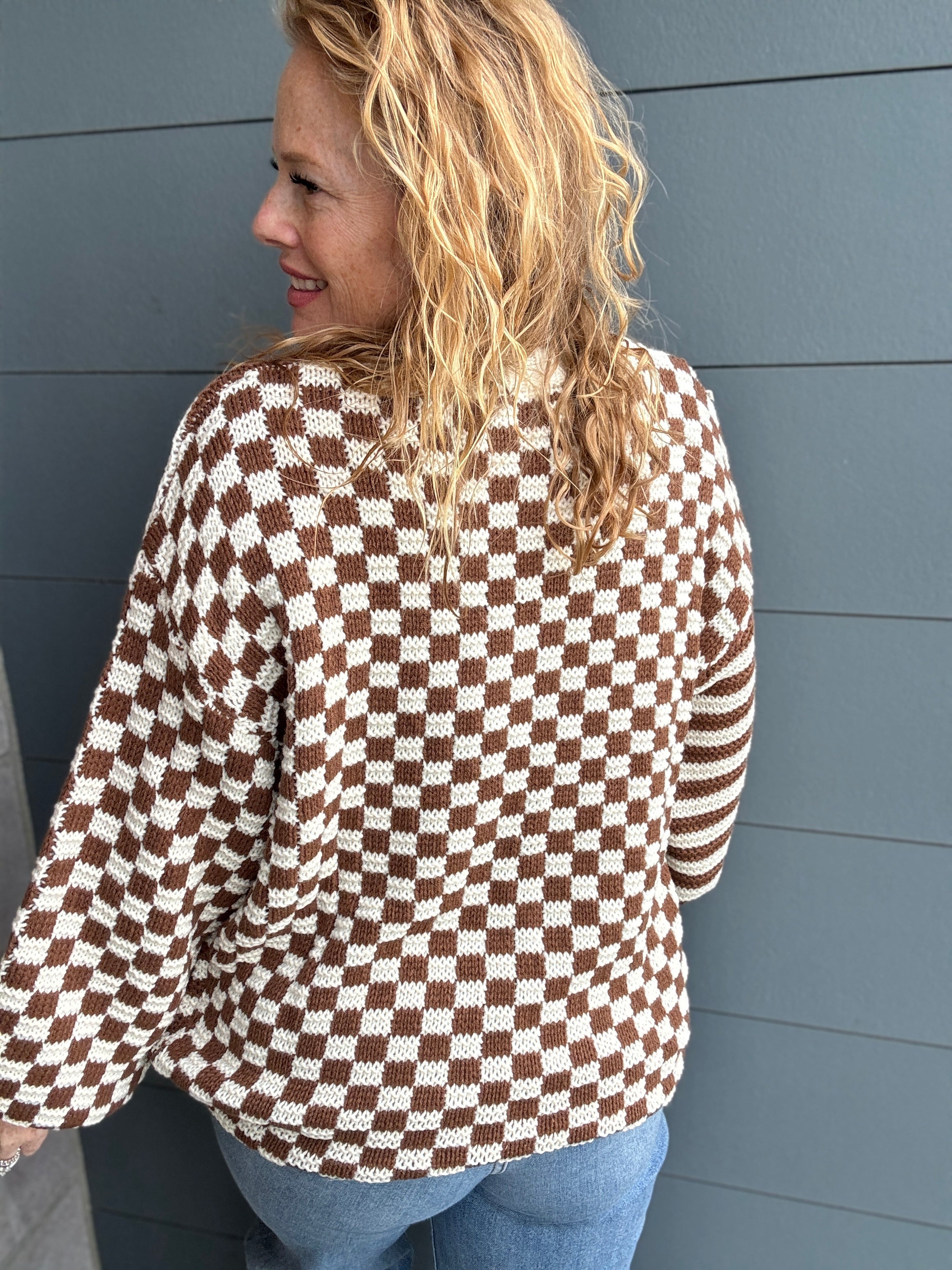 Checked Out Sweater by White Birch