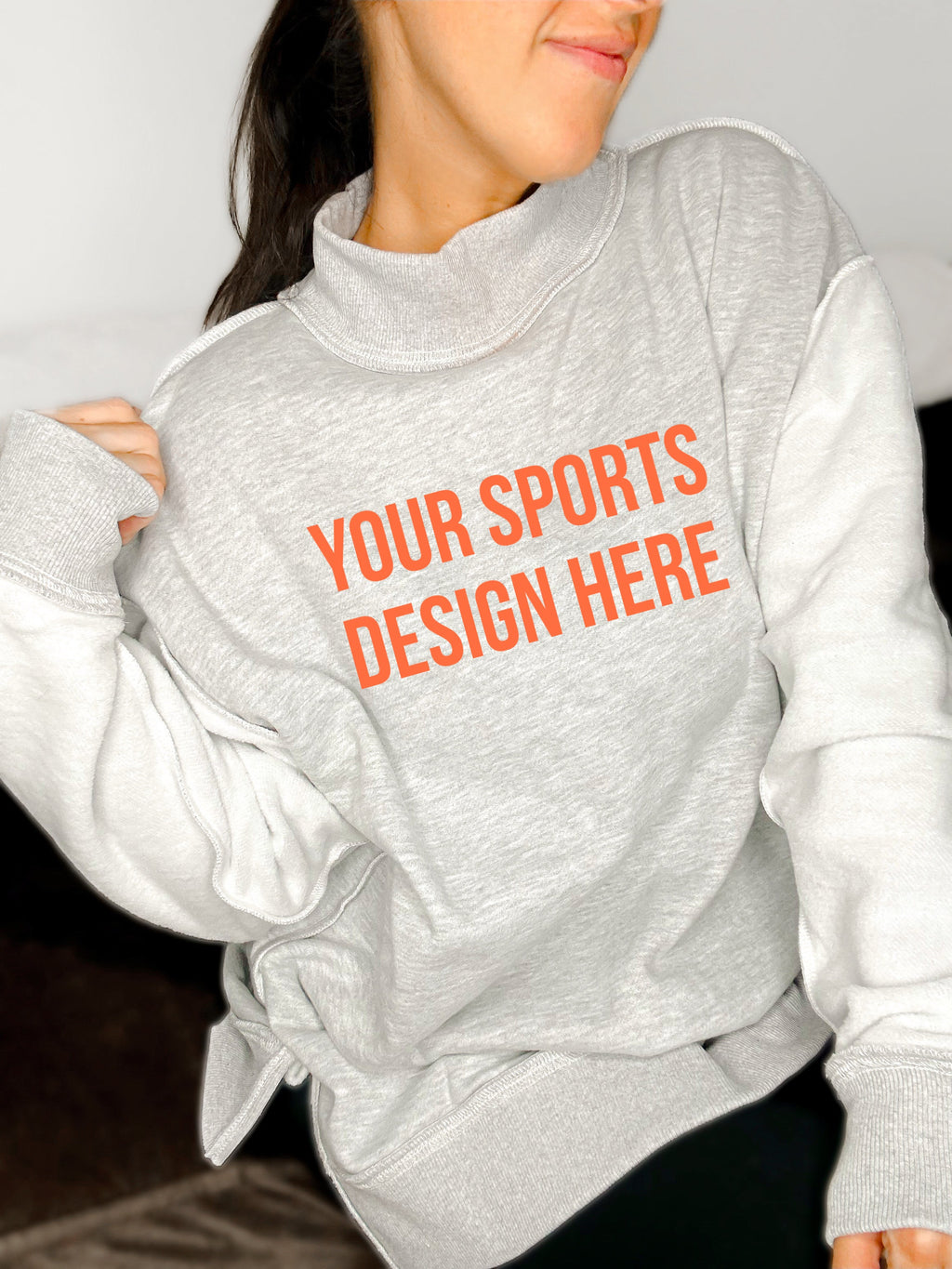 PREORDER Oversized Inside Out and Reversible Mockneck Sweatshirt - Girl Code Couture