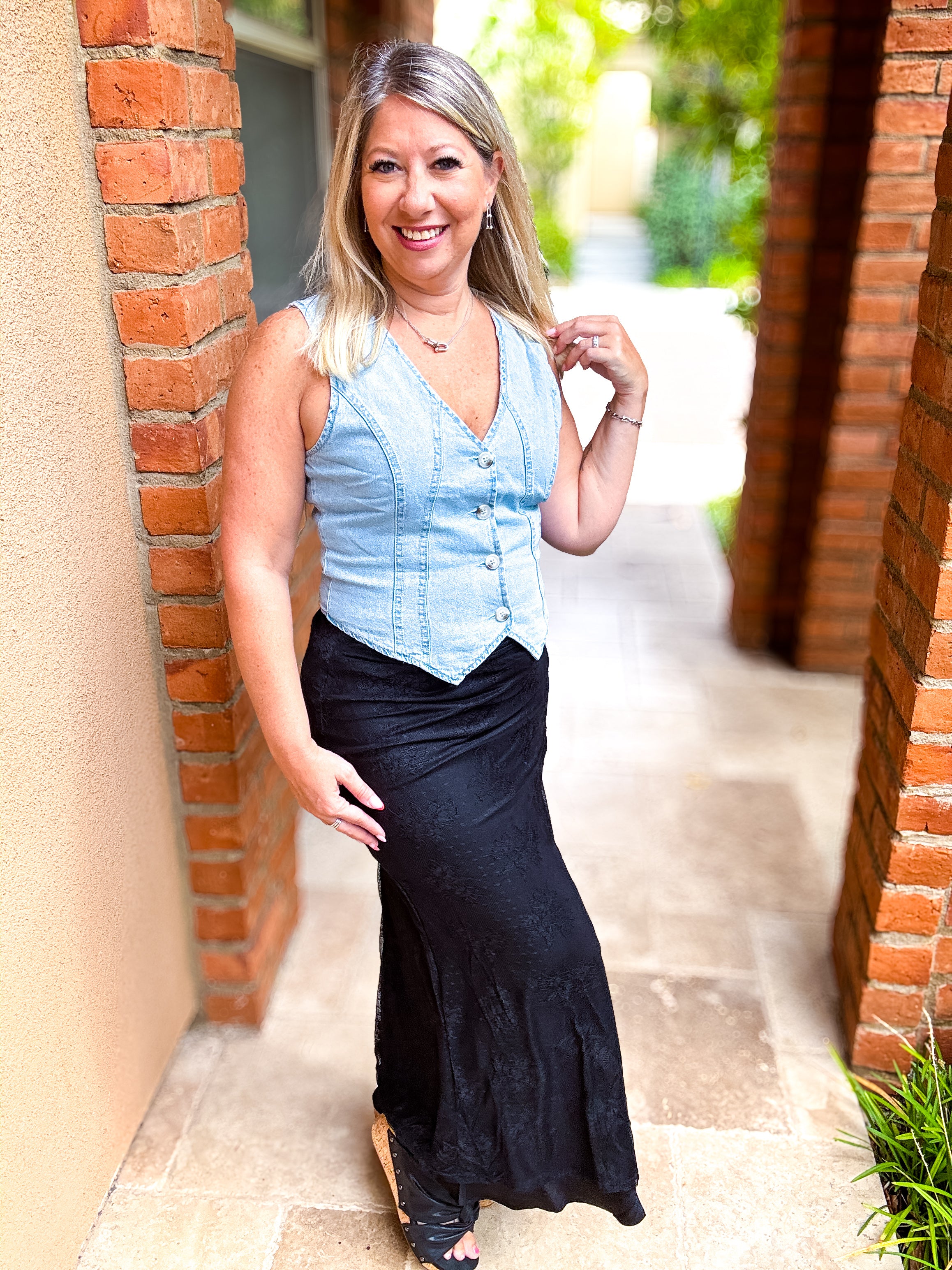 Button Down Vest by White Birch