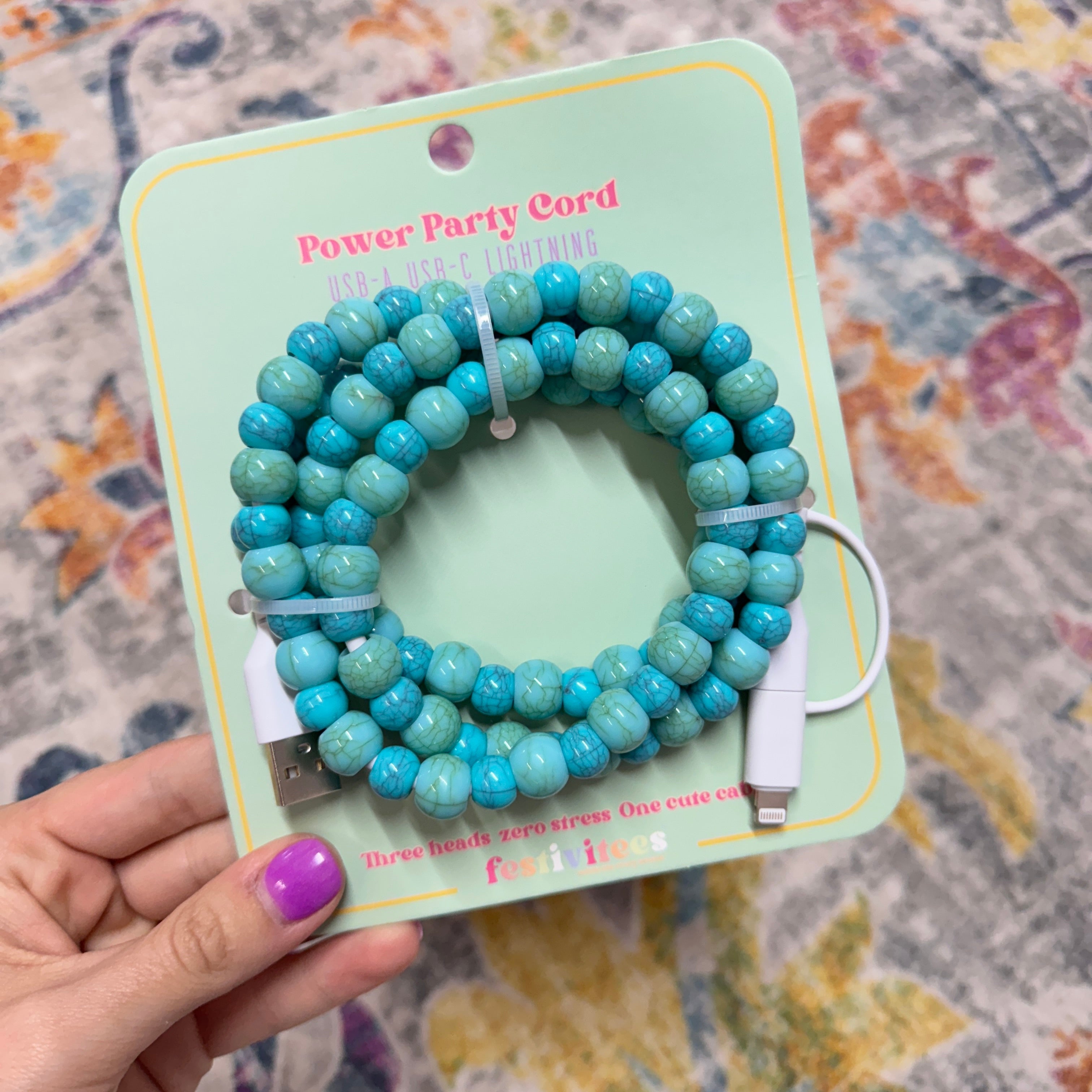 Beaded Phone Chargers USB/USB-C/Lightning