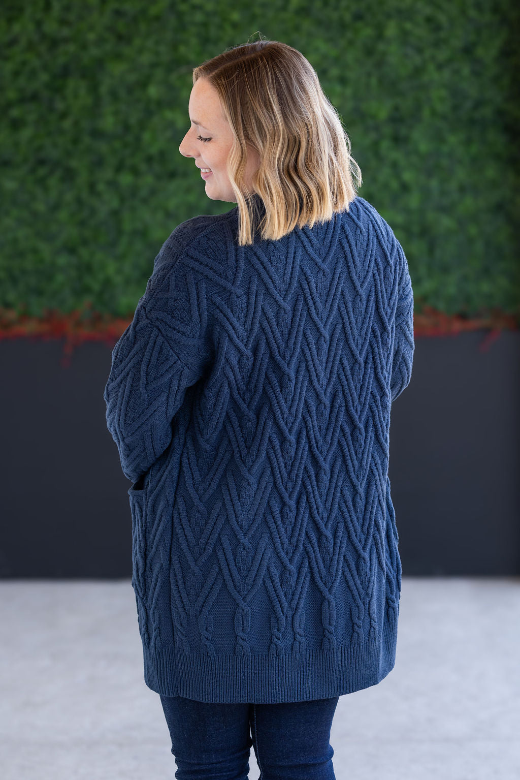 IN STOCK Brooks Button Sweater Cardigan - Navy