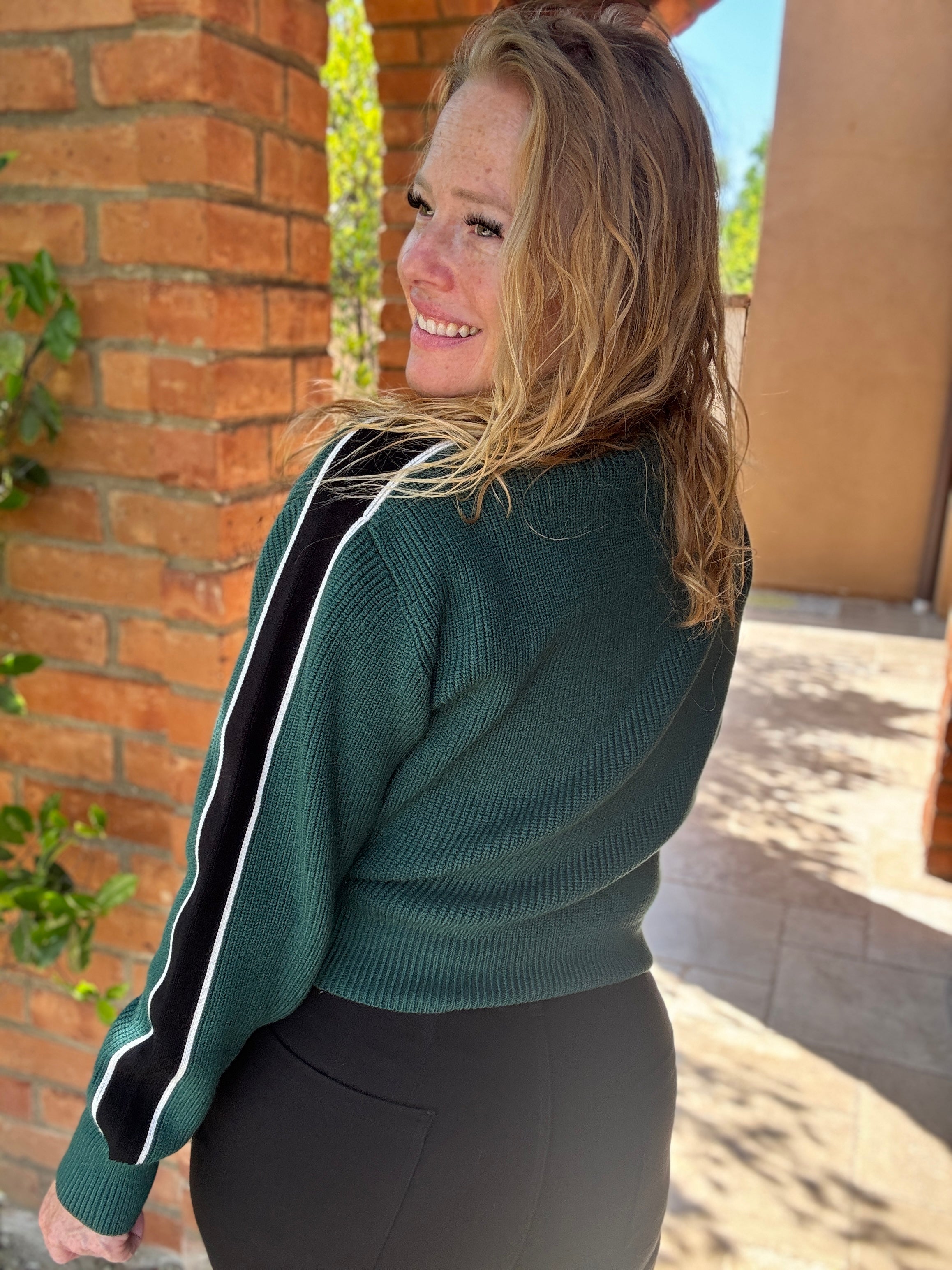 Round Neck Solid Knit Sweater by White Birch