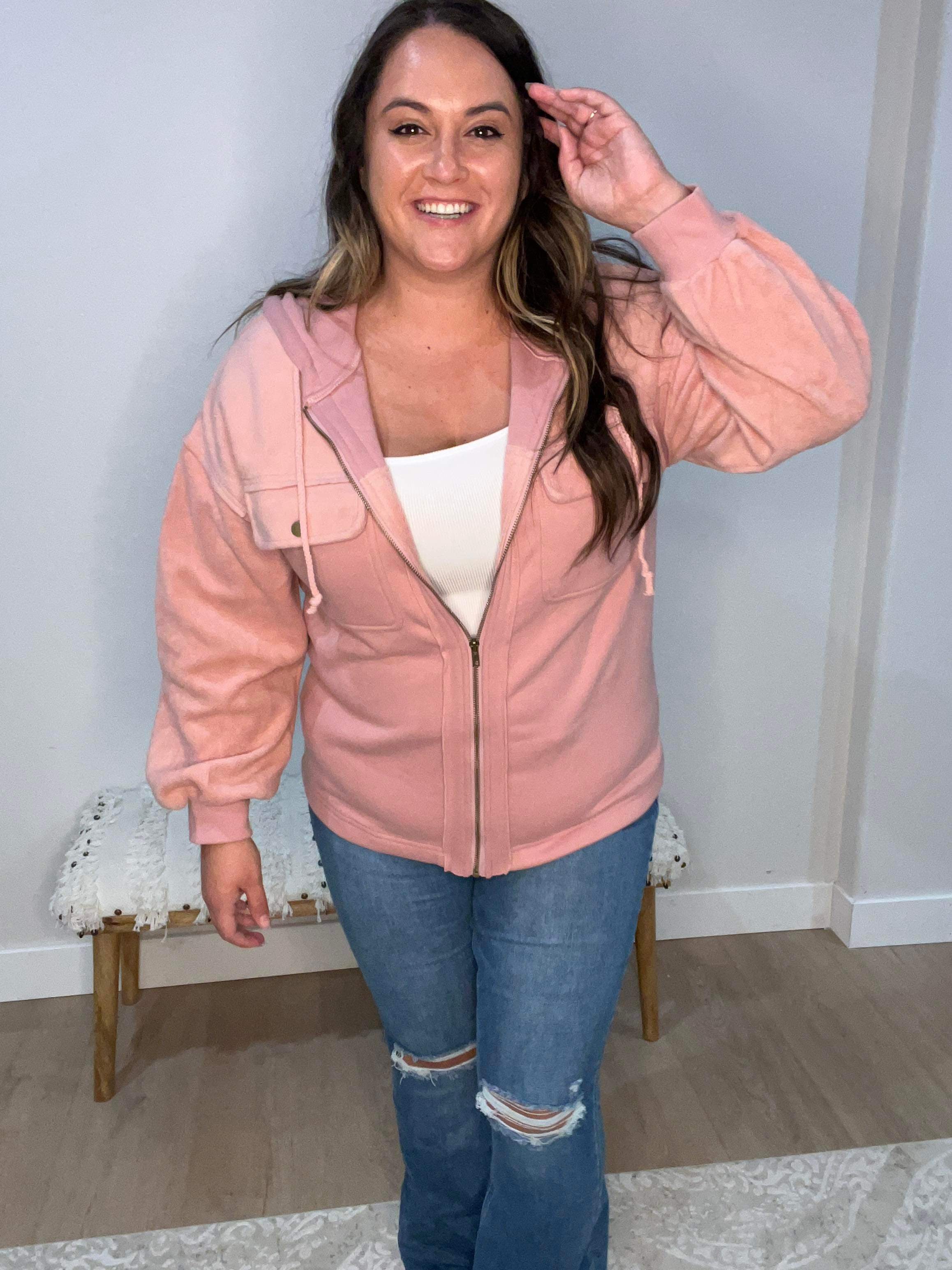 Hey Cowboy Zip-Up Hooded Jacket