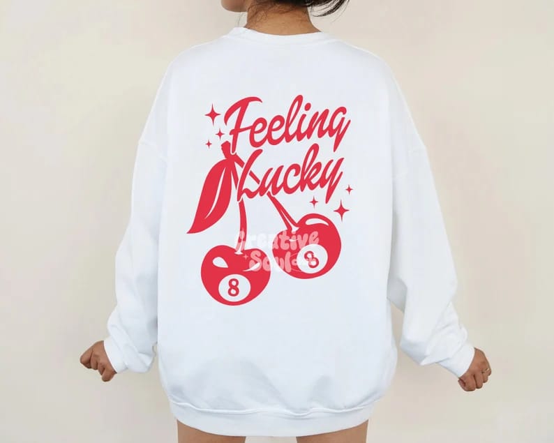 Feeling Lucky Tee & Crewneck Graphic Top