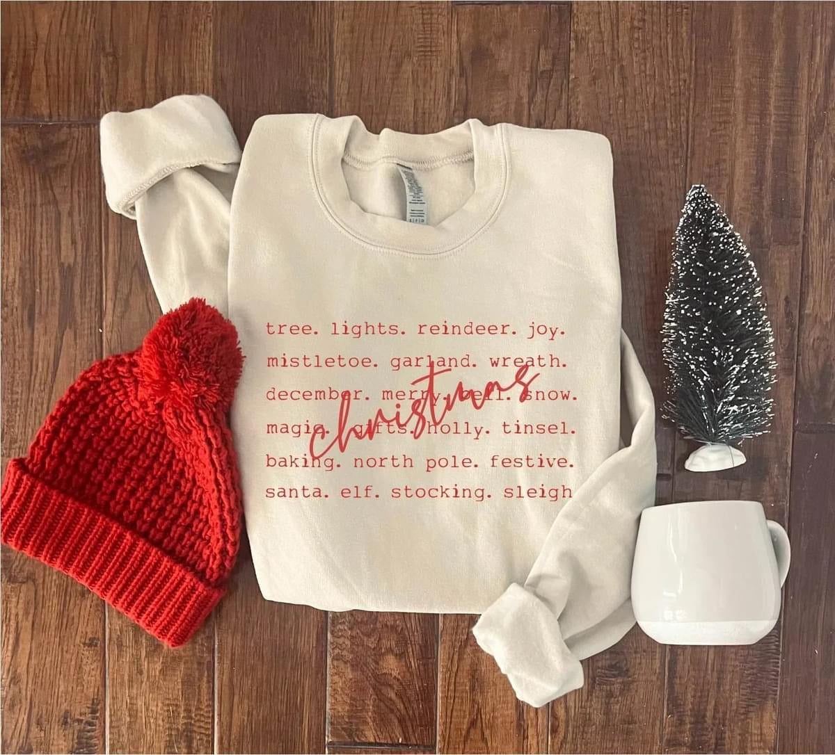 Christmas Words Crewneck